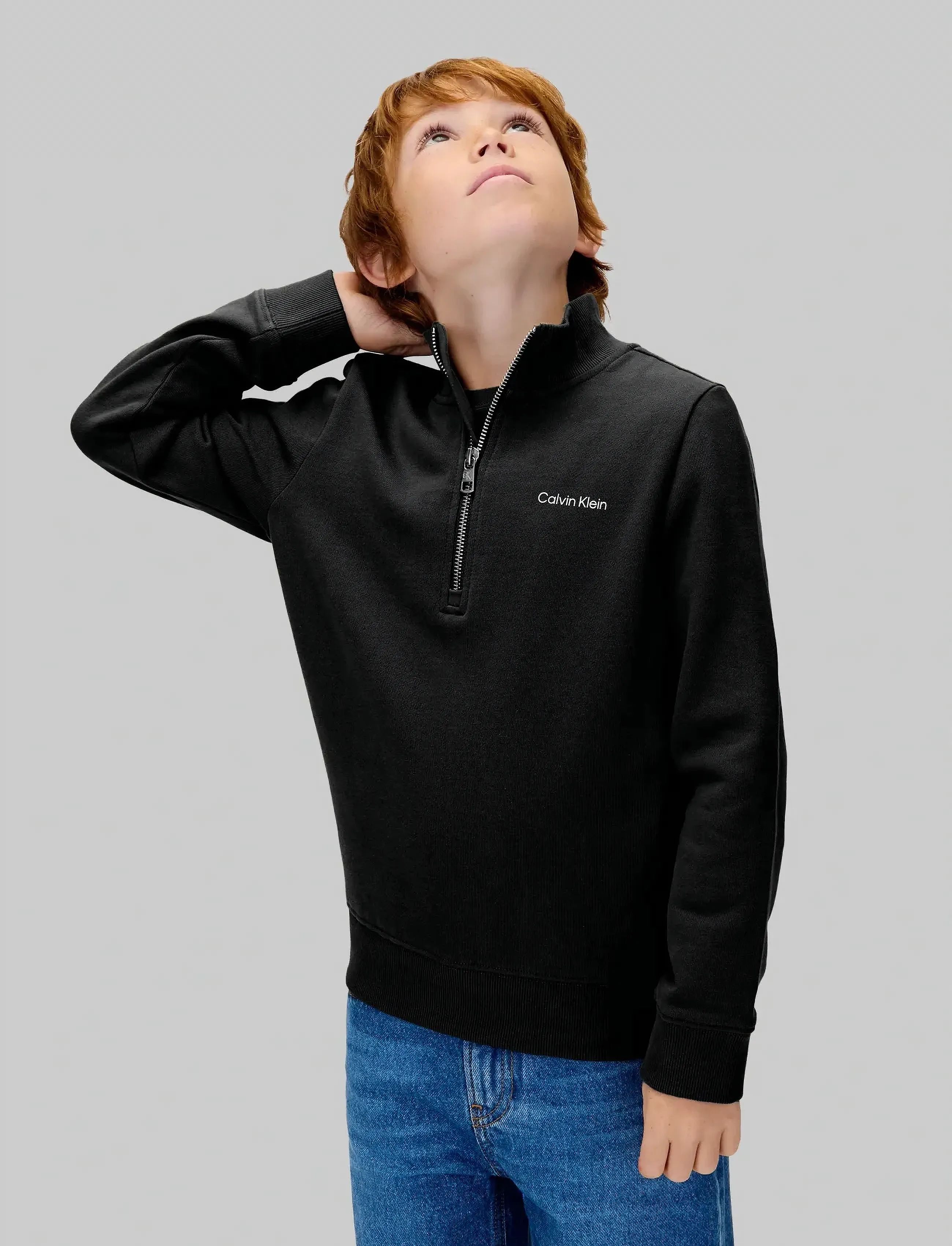 Calvin Klein - CHEST INST. LOGO HALF ZIP - sweatshirts - ck black - 5