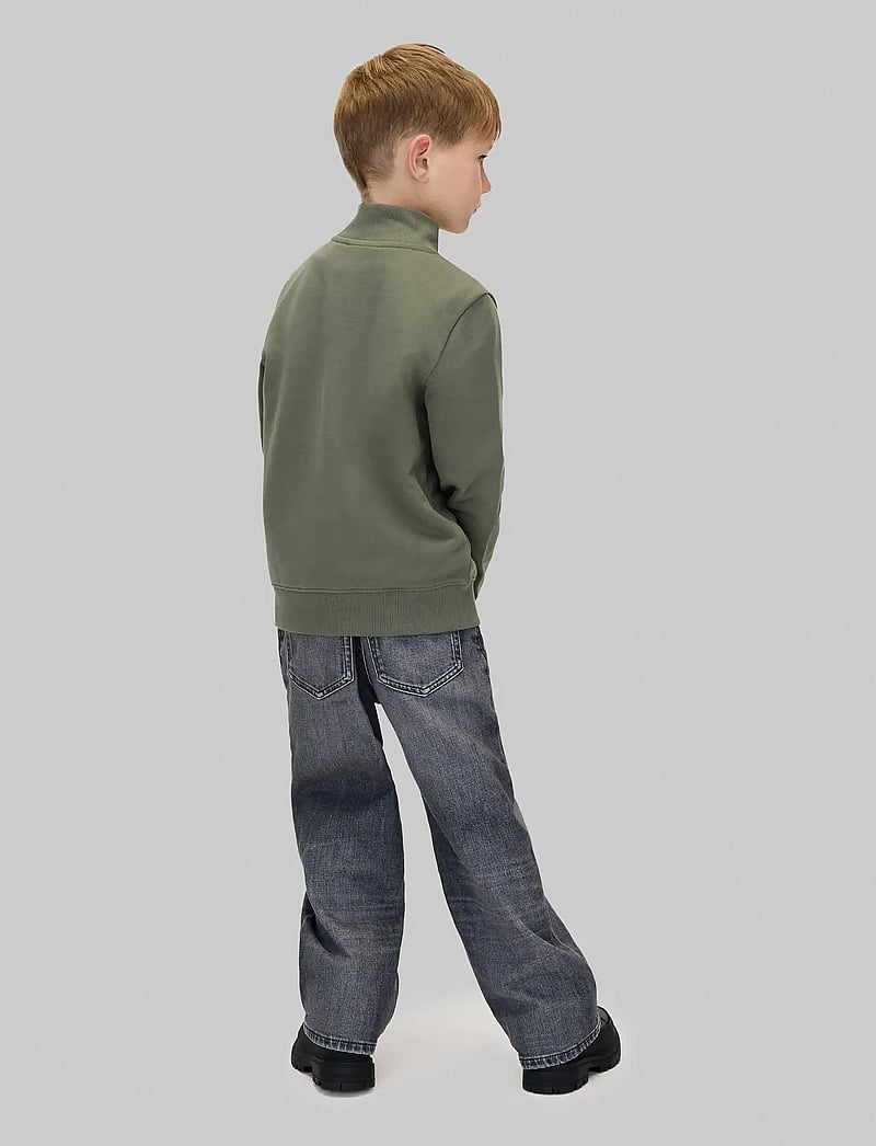 Calvin Klein - CHEST INST. LOGO HALF ZIP - sweatshirts - thyme - 3