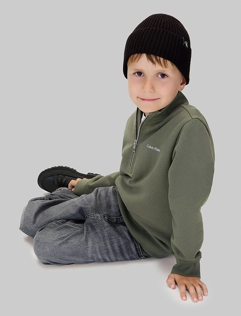 Calvin Klein - CHEST INST. LOGO HALF ZIP - sweatshirts - thyme - 5