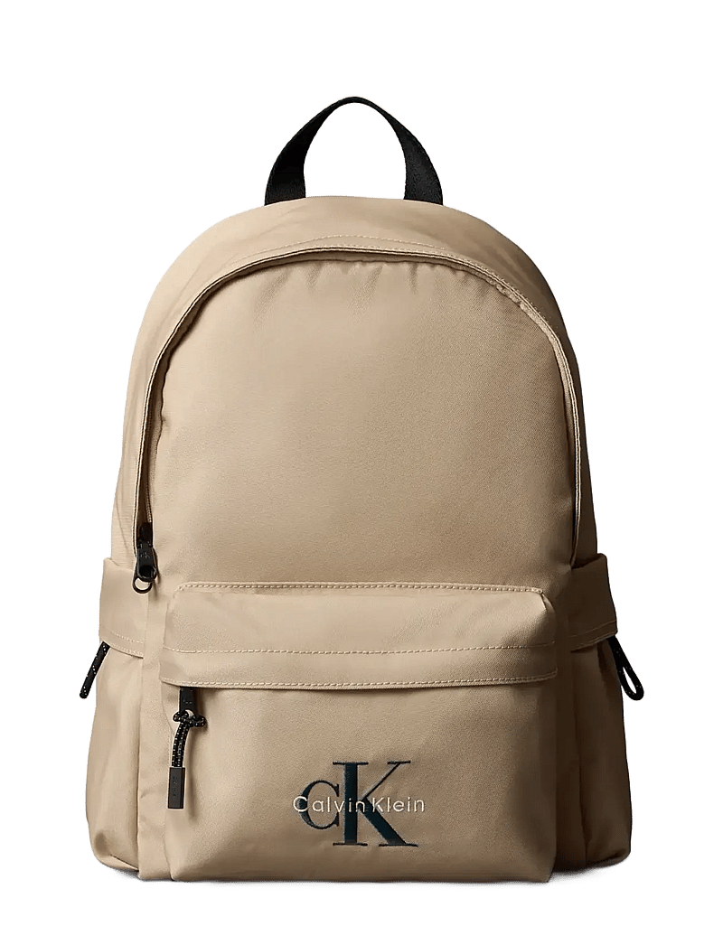 Calvin Klein - SOLID MONOLOGO BACKPACK - backpacks - humus - 0