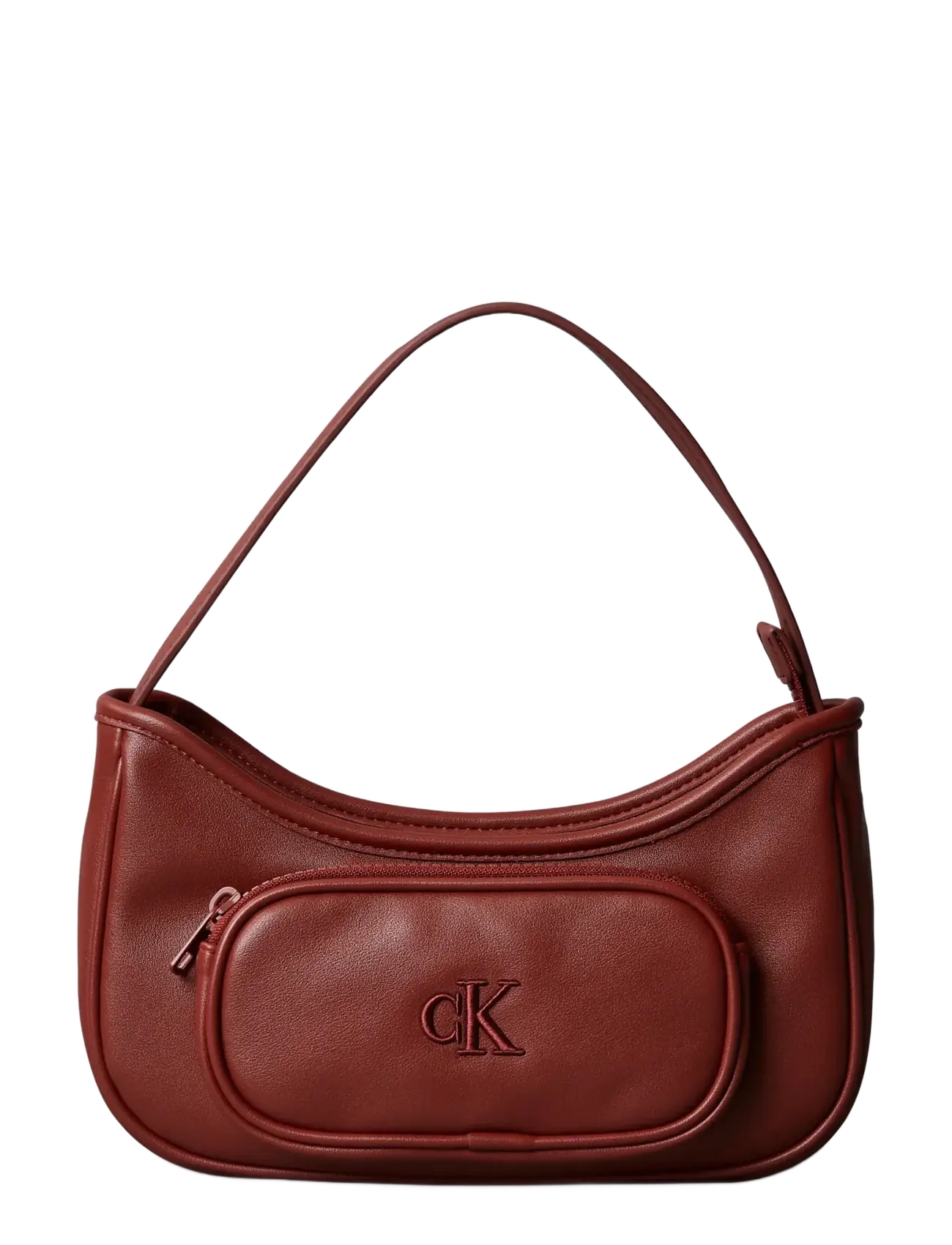 Calvin Klein CK SHOULDER BAG - Skuldertasker - FIRED BRICK / burgundy