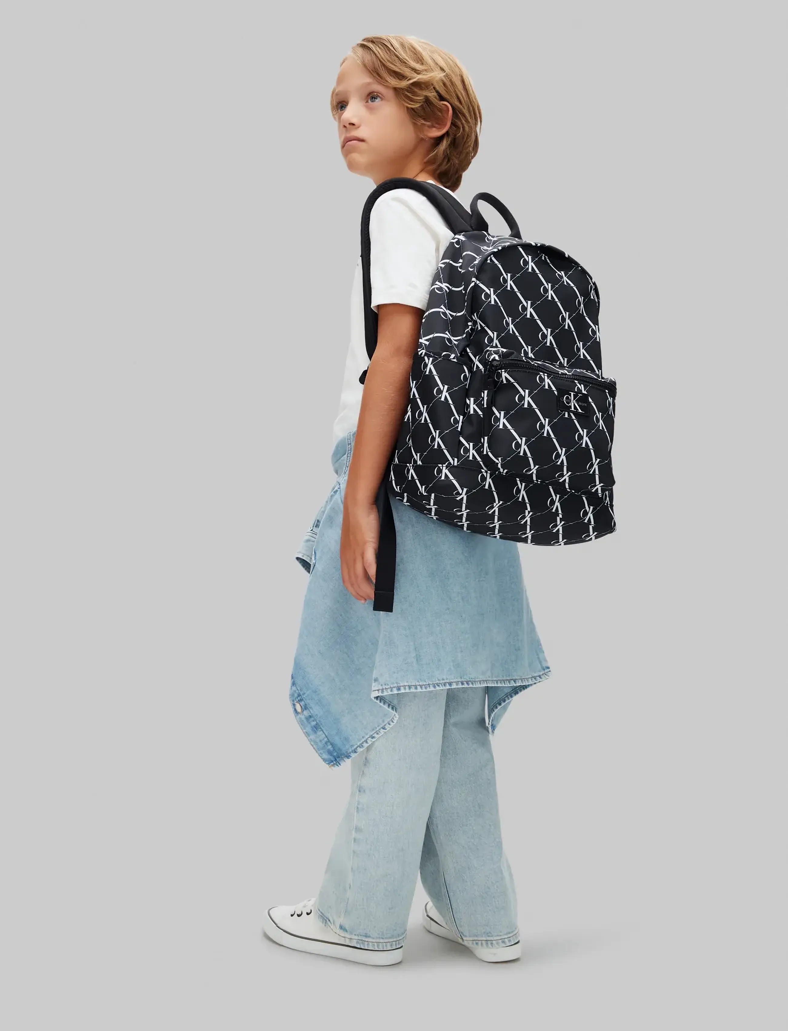 Calvin Klein - CK AOP BACKPACK - ryggsäckar - ck black - 2