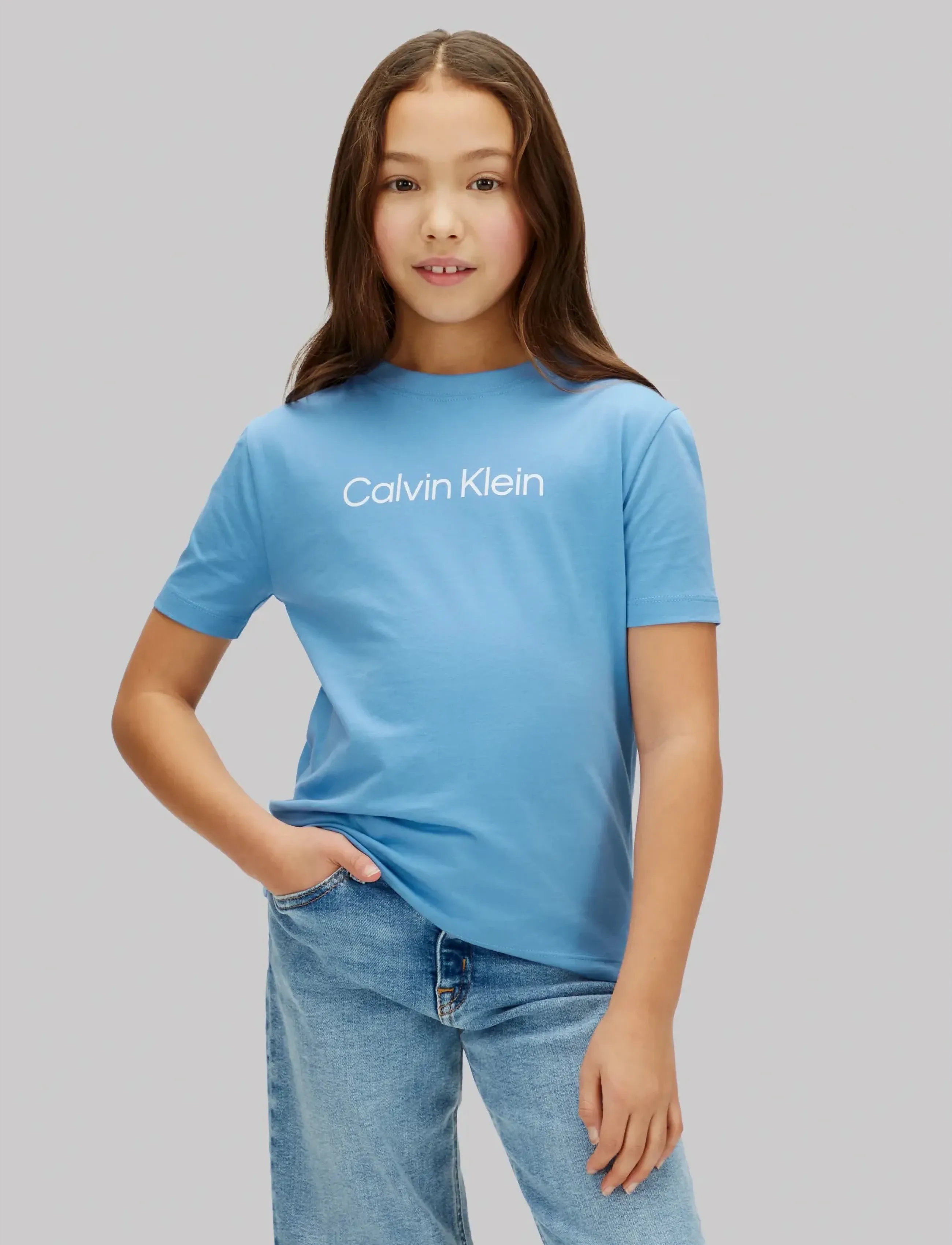 Calvin Klein INST. LOGO SS T-SHIRT - Tops - PROVENCE 16-4032 TCX / blue