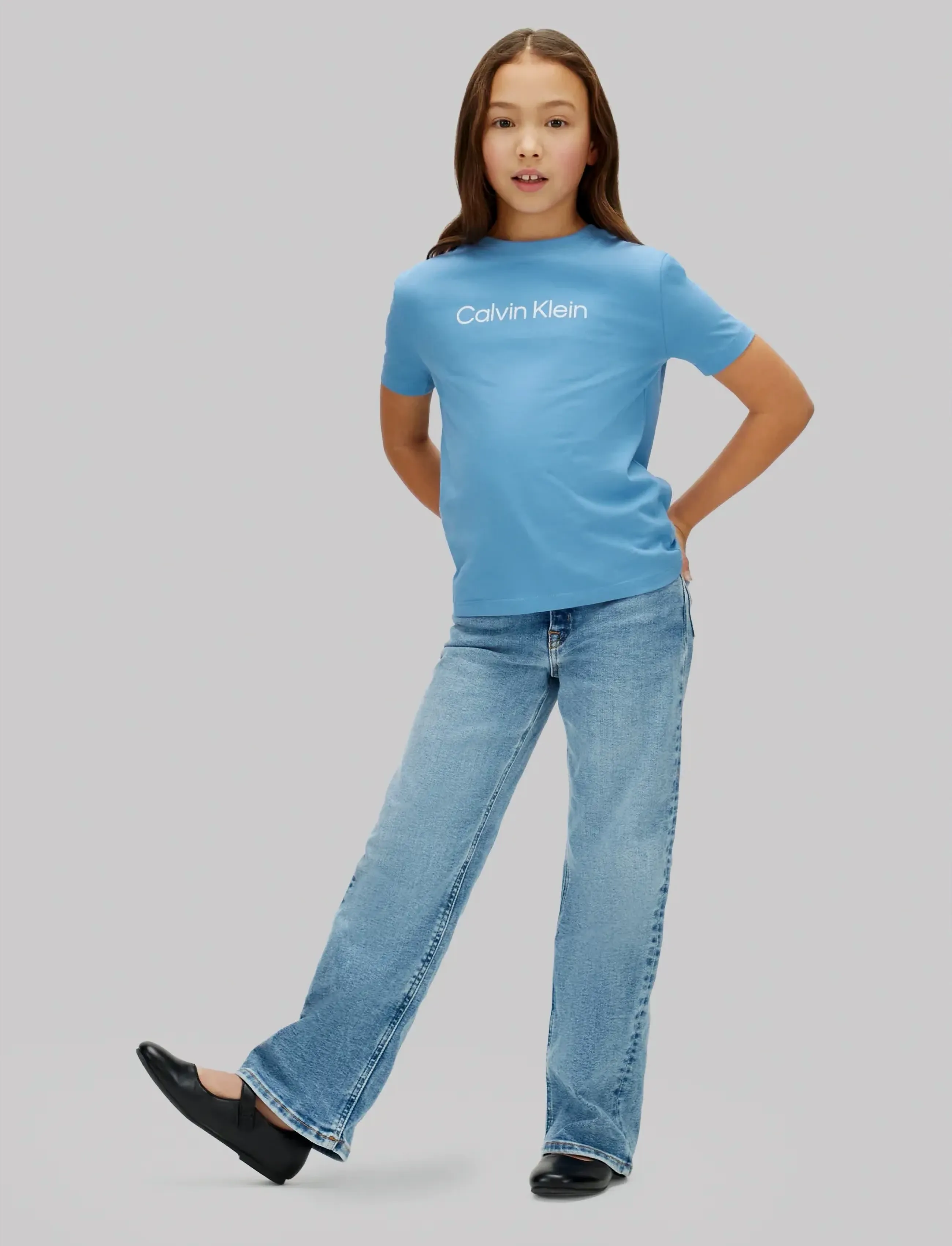 Calvin Klein - INST. LOGO SS T-SHIRT - kortærmede t-shirts - provence 16-4032 tcx - 2