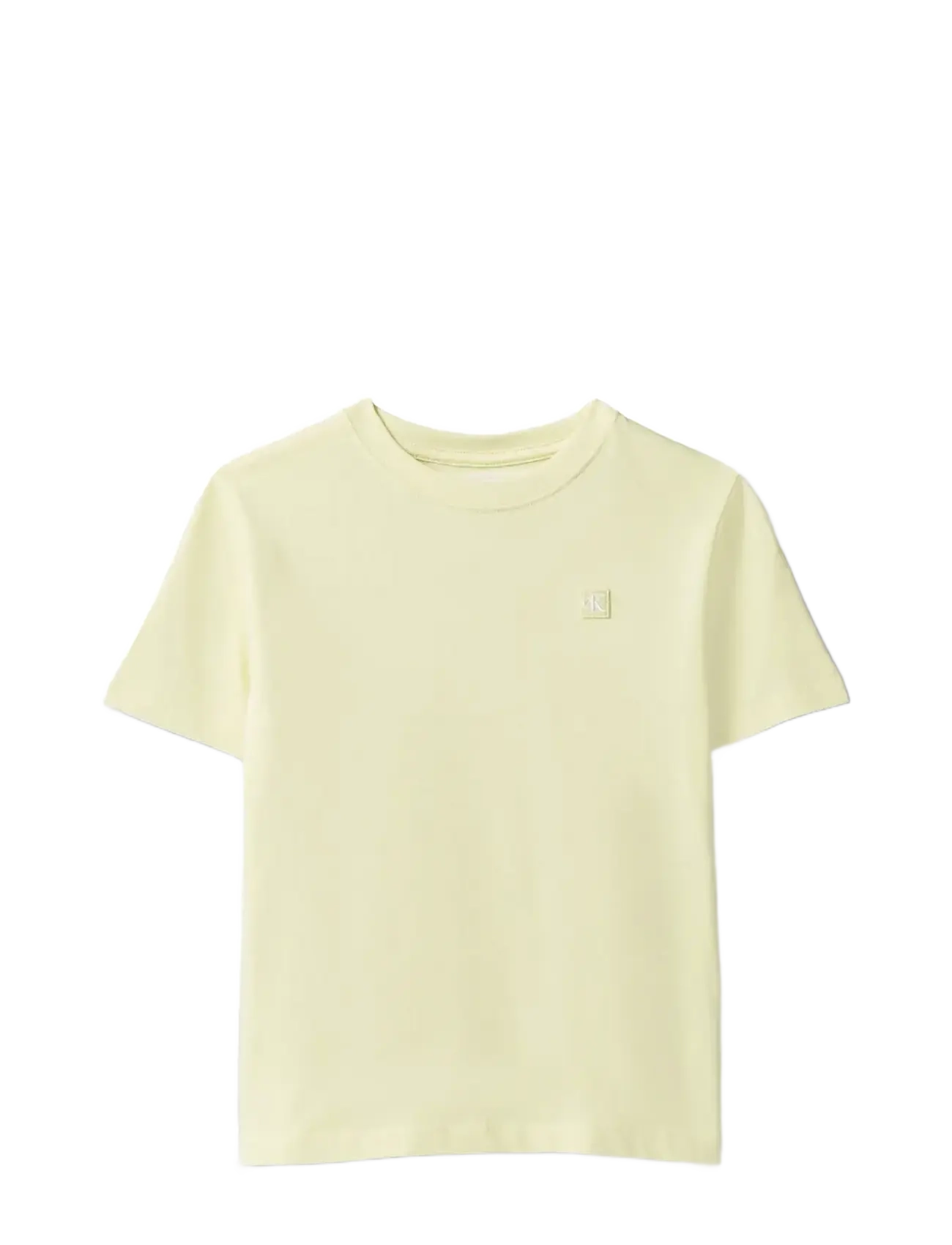 Calvin Klein MONO MINI BADGE REG T-SHIRT - Calvin Klein - FRENCH VANILLA 12-0722 TCX / yellow