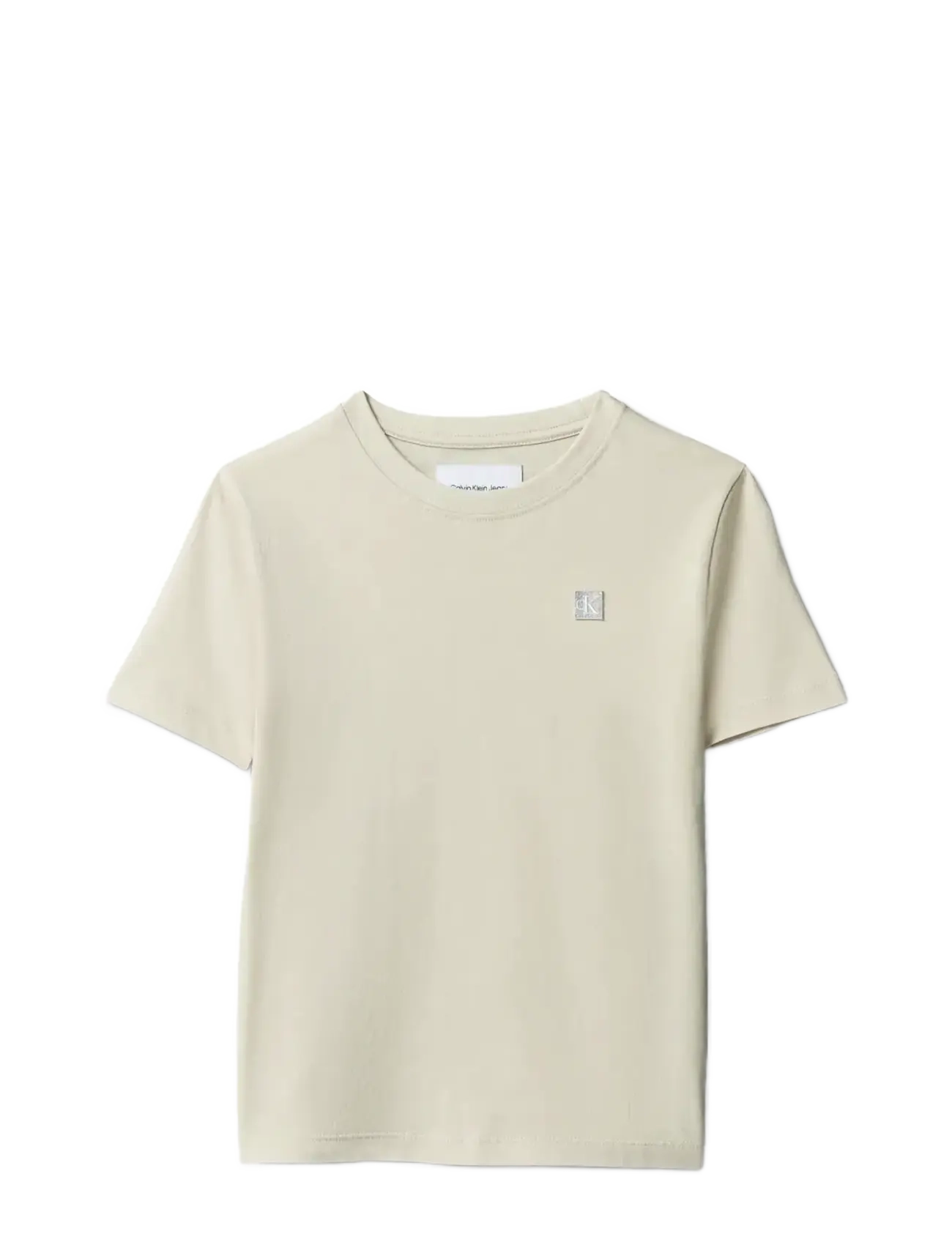Calvin Klein MONO MINI BADGE REG T-SHIRT - Calvin Klein - OATMEAL 13-0401 TCX / beige
