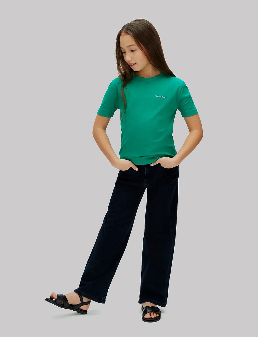 Calvin Klein - CHEST INST.LOGO SS T-SHIRT - lühikeste varrukatega t-särgid - lush meadow 18-5845 tcx - 2