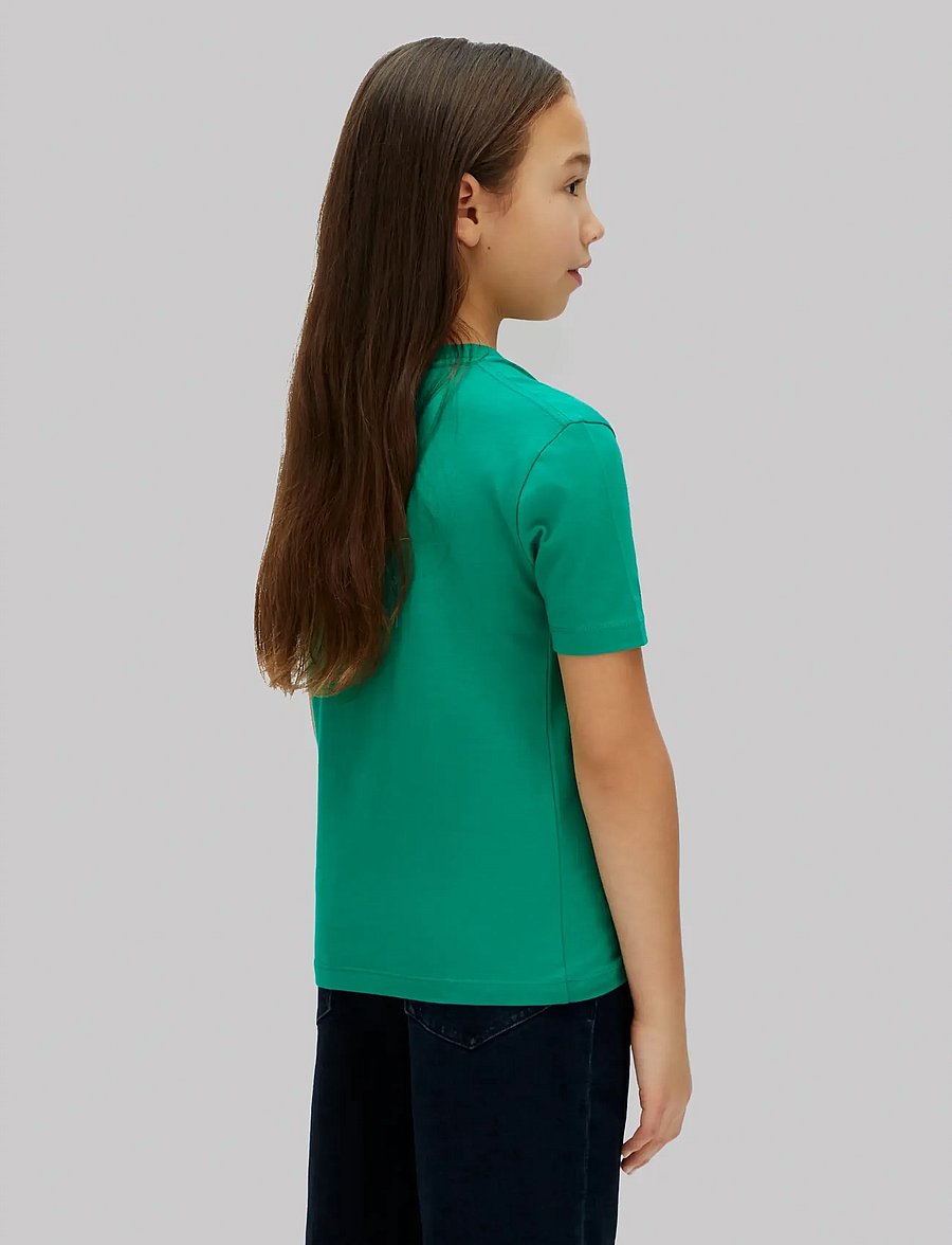 Calvin Klein - CHEST INST.LOGO SS T-SHIRT - lühikeste varrukatega t-särgid - lush meadow 18-5845 tcx - 3