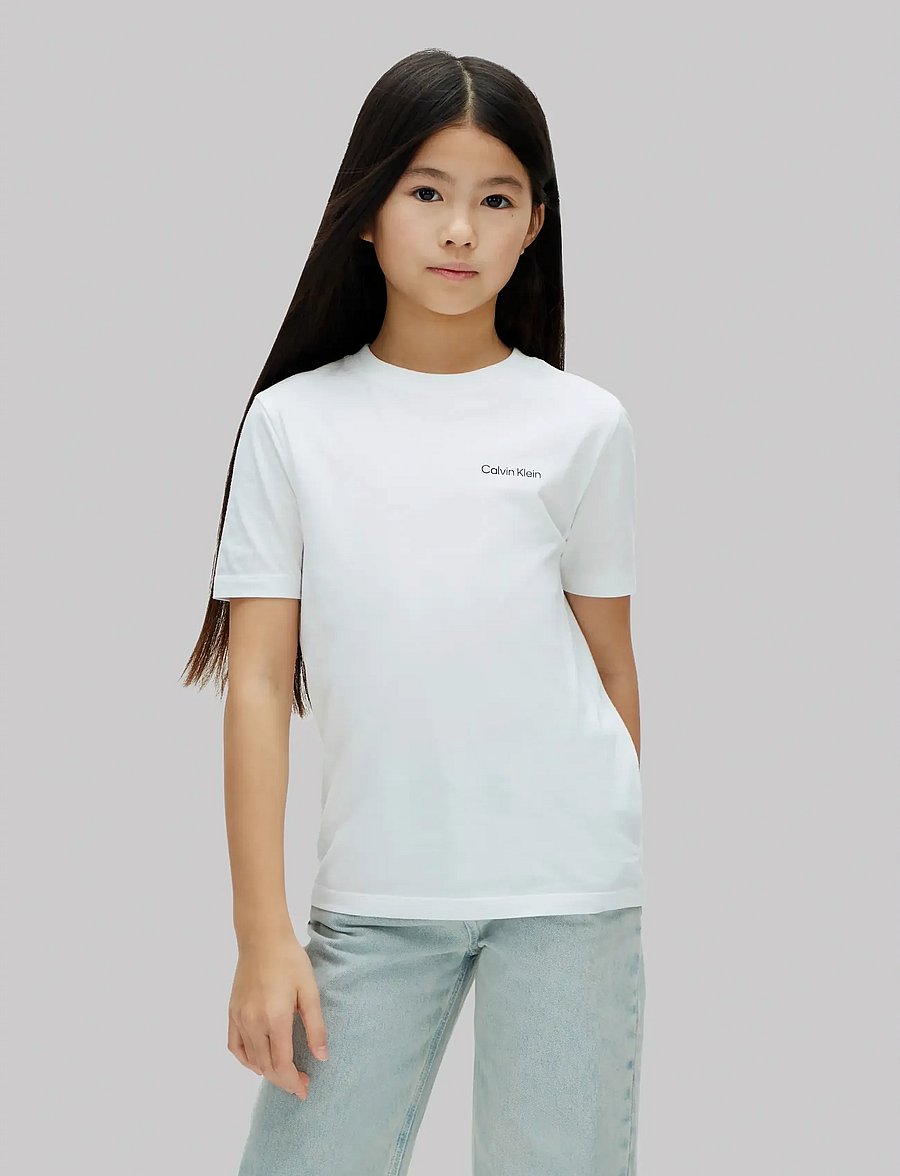 Calvin Klein - CHEST INST.LOGO SS T-SHIRT - kurzärmelige - white 11-0601 tcx - 0