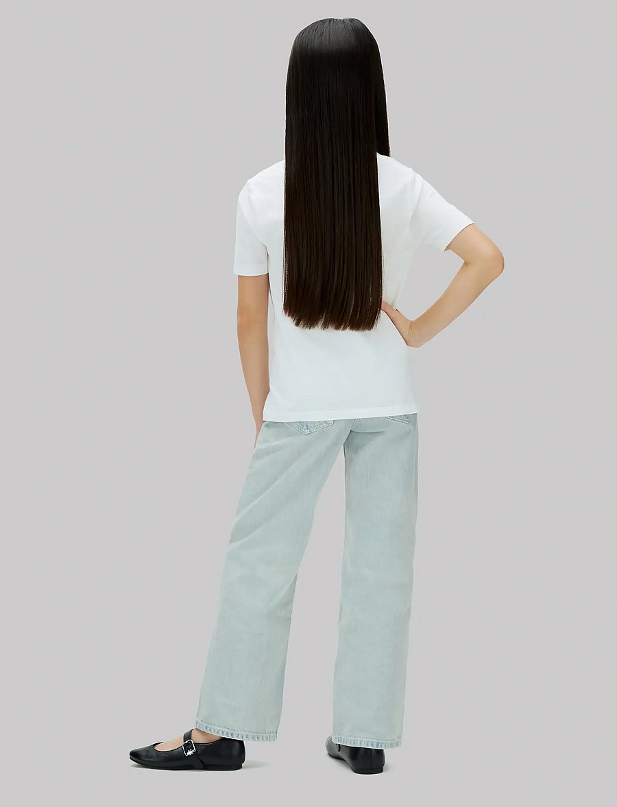 Calvin Klein - CHEST INST.LOGO SS T-SHIRT - kurzärmelige - white 11-0601 tcx - 3