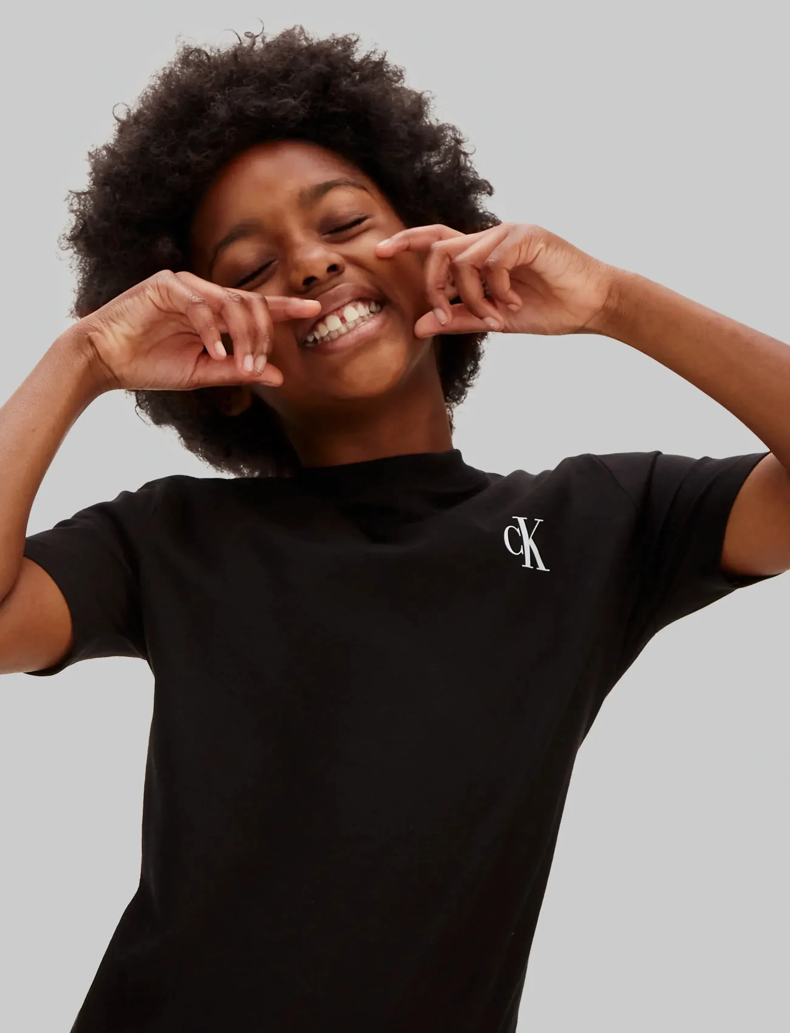 Calvin Klein - CHEST MONO LOGO SS T-SHIRT - kortærmede t-shirts - black [csi] 25cw1000175ck - 4