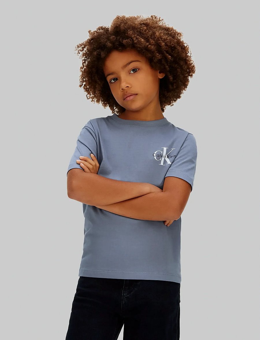 Calvin Klein - CHEST MONO LOGO SS T-SHIRT - kurzärmelige - infinity 17-4015 tcx - 0