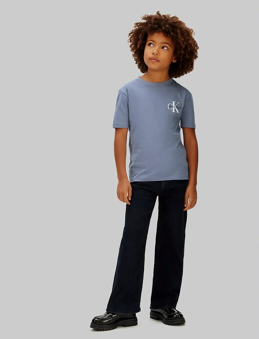 Calvin Klein - CHEST MONO LOGO SS T-SHIRT - kurzärmelige - infinity 17-4015 tcx - 2