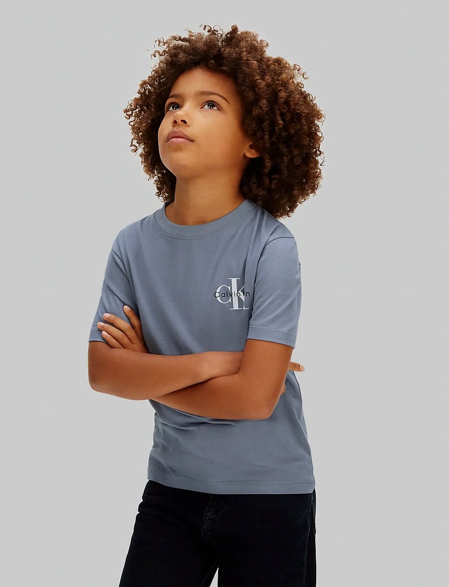 Calvin Klein - CHEST MONO LOGO SS T-SHIRT - kurzärmelige - infinity 17-4015 tcx - 4