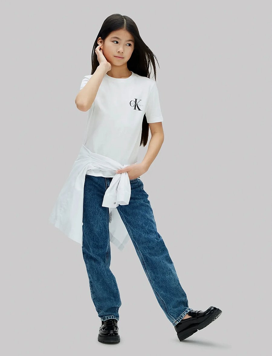 Calvin Klein - CHEST MONO LOGO SS T-SHIRT - korte mouwen - white 11-0601 tcx - 4
