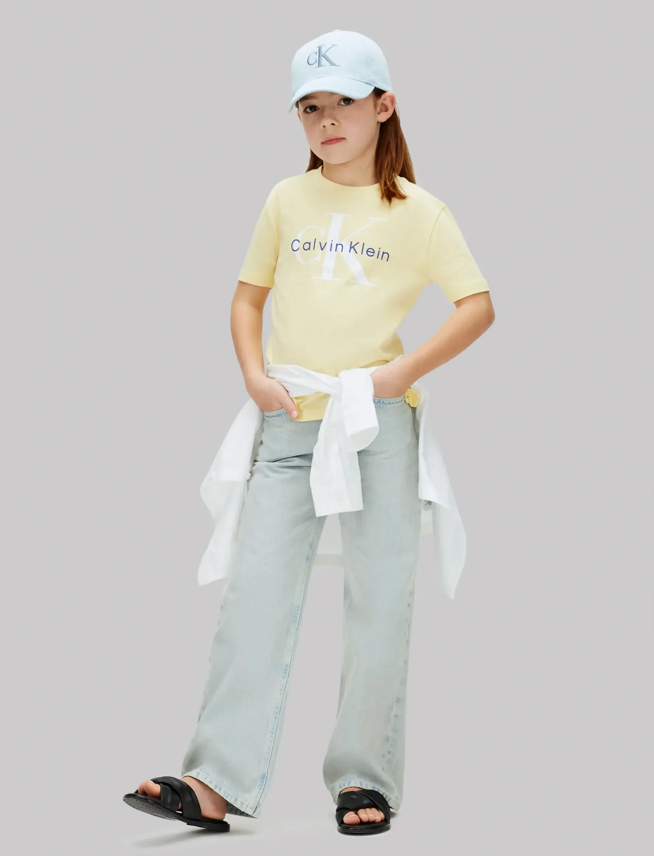 Calvin Klein CK MONO LOGO SS T-SHIRT - Toppar & T-shirts - FRENCH VANILLA 12-0722 TCX / yellow