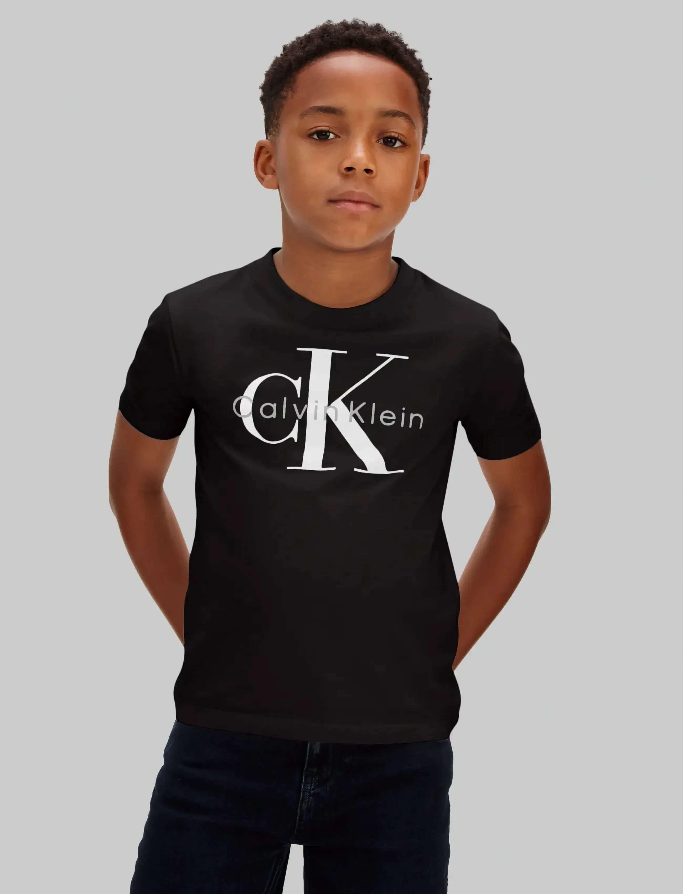 Calvin Klein CK MONO LOGO SS T-SHIRT - Tops - BLACK [CSI] 25CW1000175CK / black