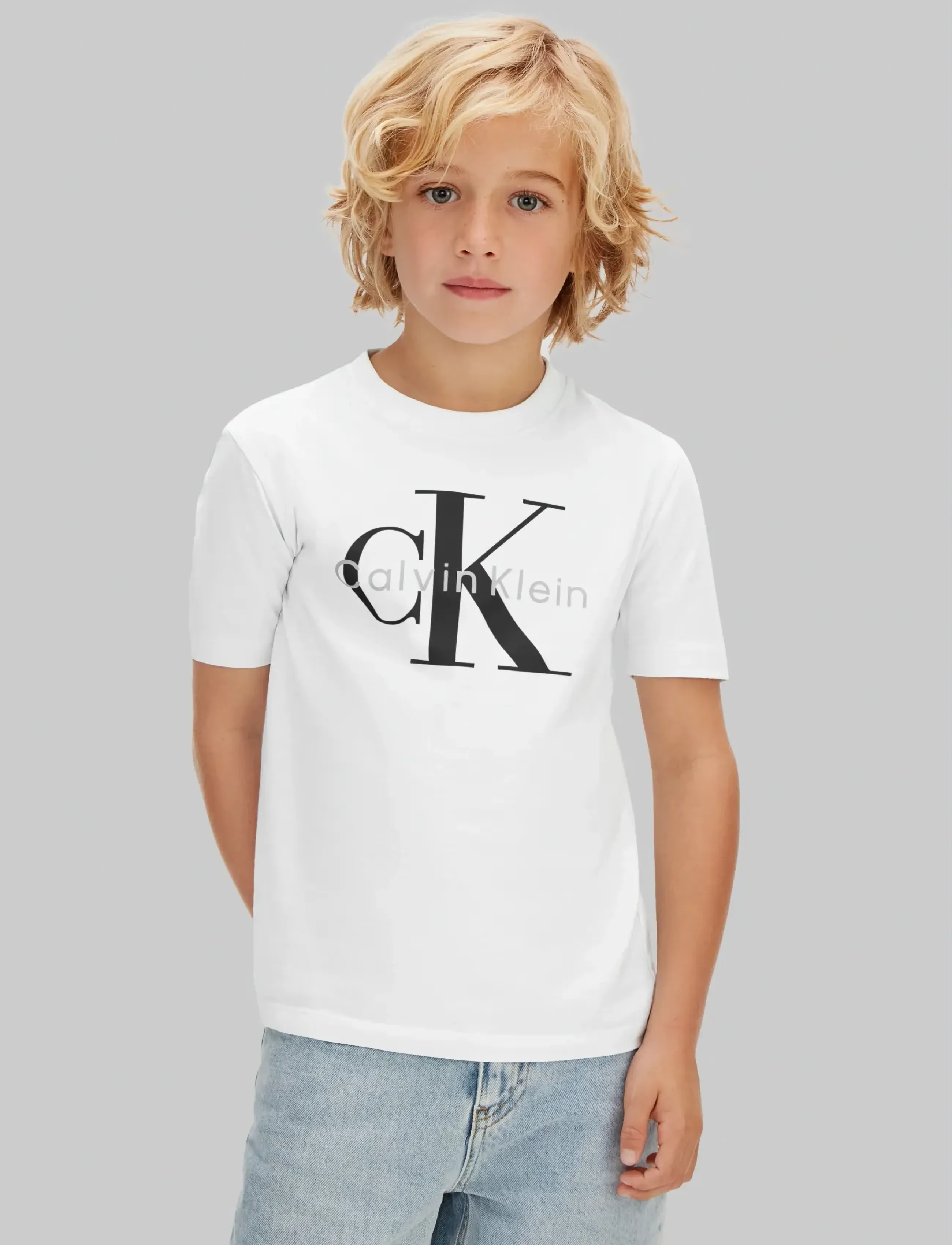 Calvin Klein CK MONO LOGO SS T-SHIRT - Toppar & T-shirts - WHITE 11-0601 TCX / white