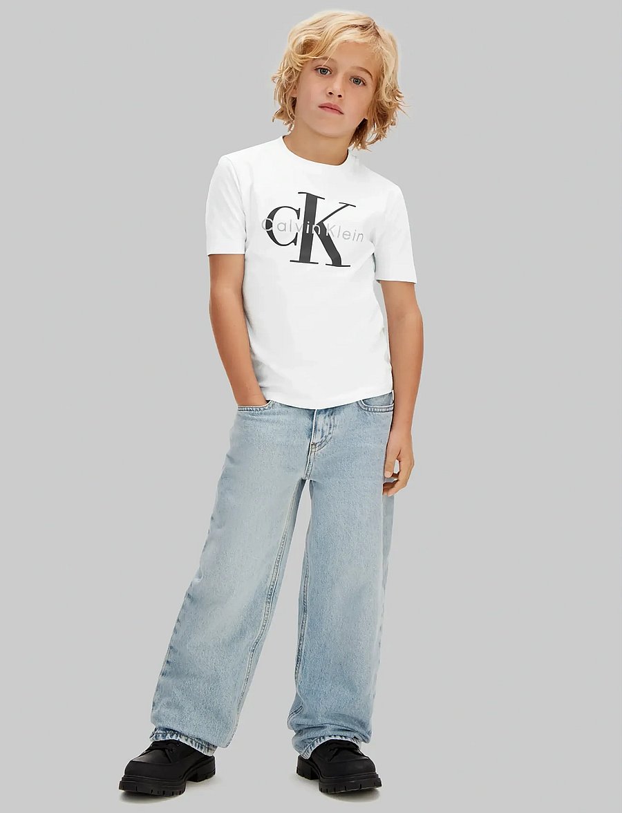Calvin Klein - CK MONO LOGO SS T-SHIRT - kurzärmelige - white 11-0601 tcx - 2