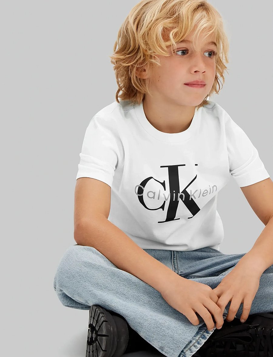 Calvin Klein - CK MONO LOGO SS T-SHIRT - kurzärmelige - white 11-0601 tcx - 4