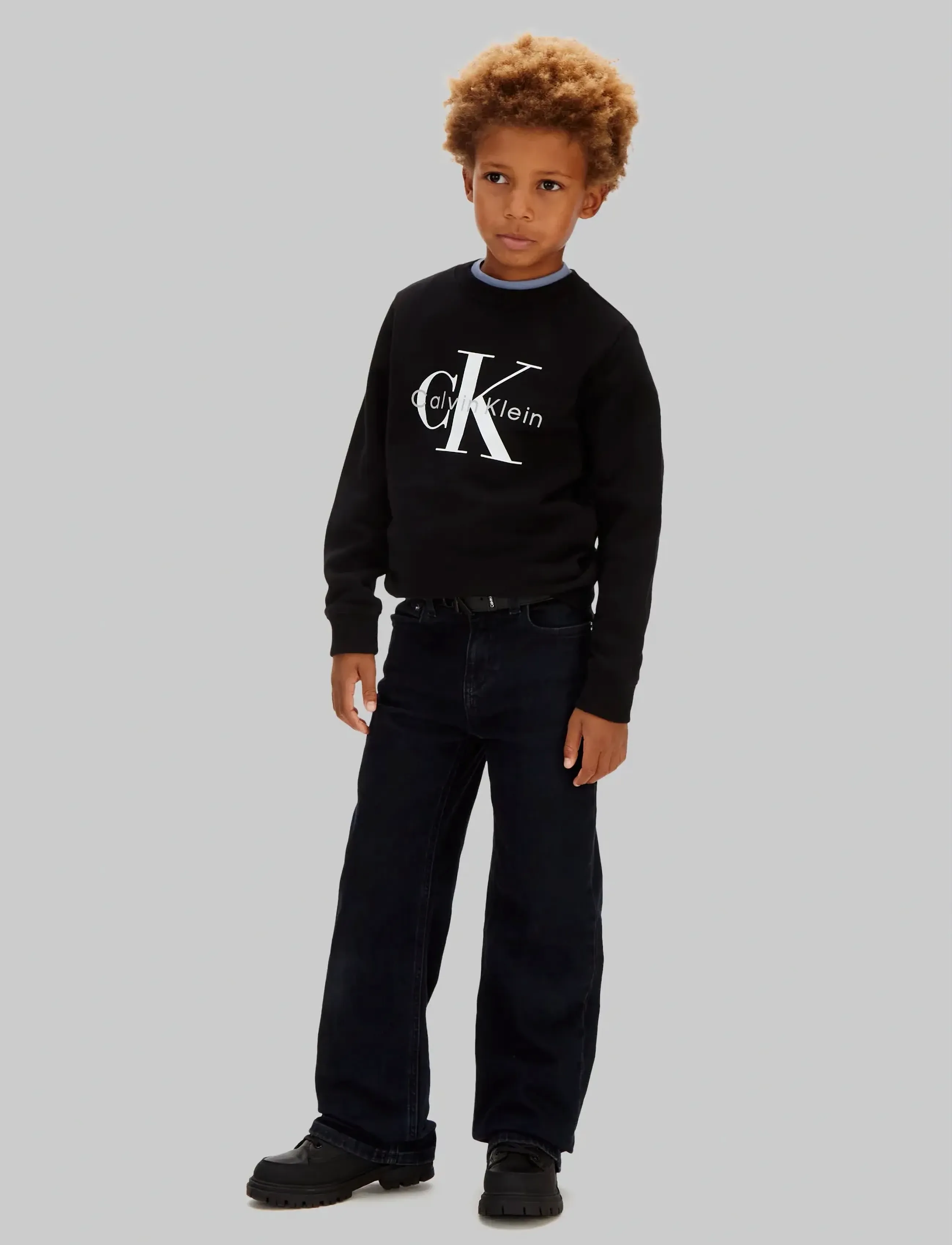 Calvin Klein - CK MONO LOGO CN - sweatshirts - black [csi] 25cw1000175ck - 2