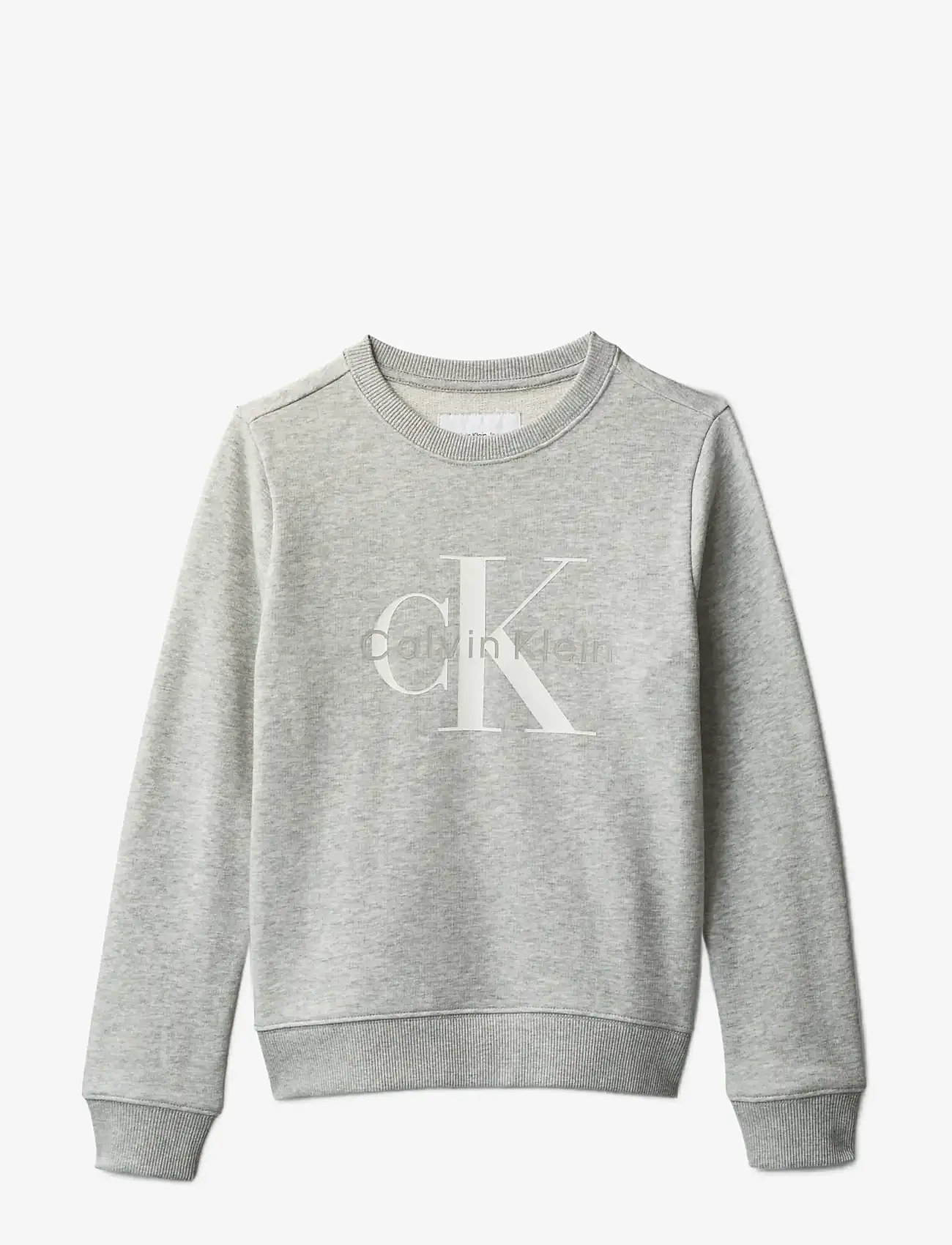 Calvin Klein - CK MONO LOGO CN - sweatshirts - 3-lt grey ht - 1