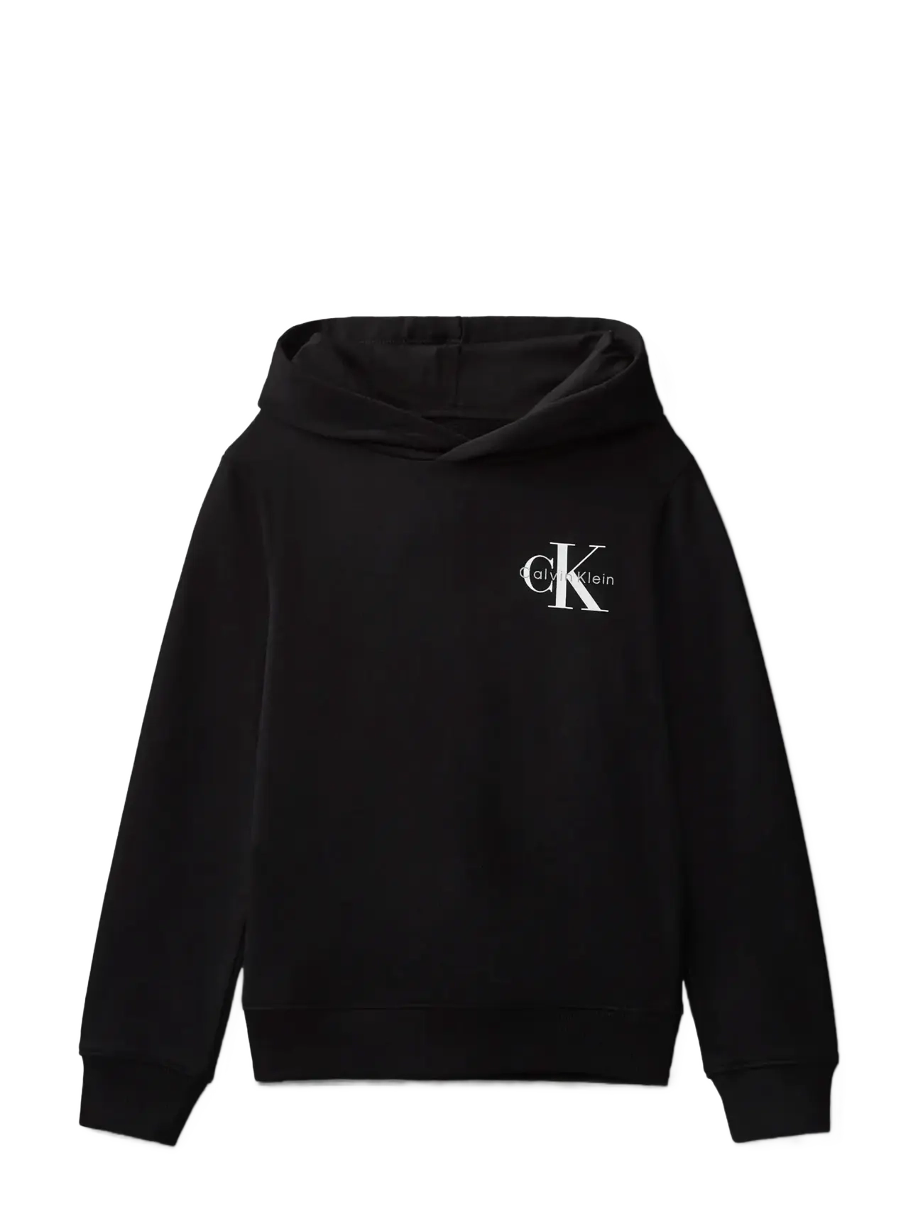 CALVIN KLEIN Chest Mono Logo Hoodie Schwarz - 128 - Kinder