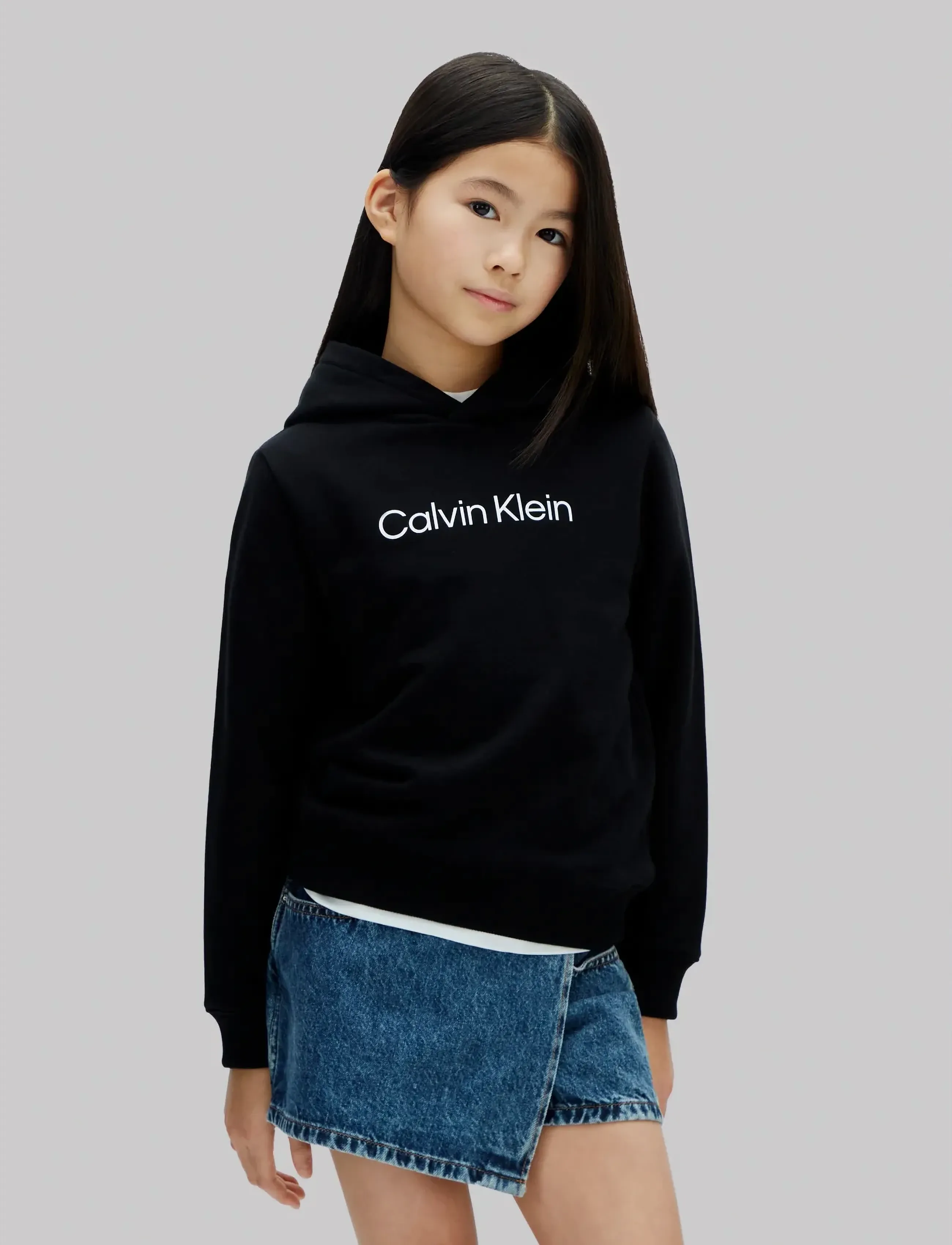 Calvin Klein INST. LOGO REG. TERRY HOODIE - Oberteile - BLACK [CSI] 25CW1000175CK / black