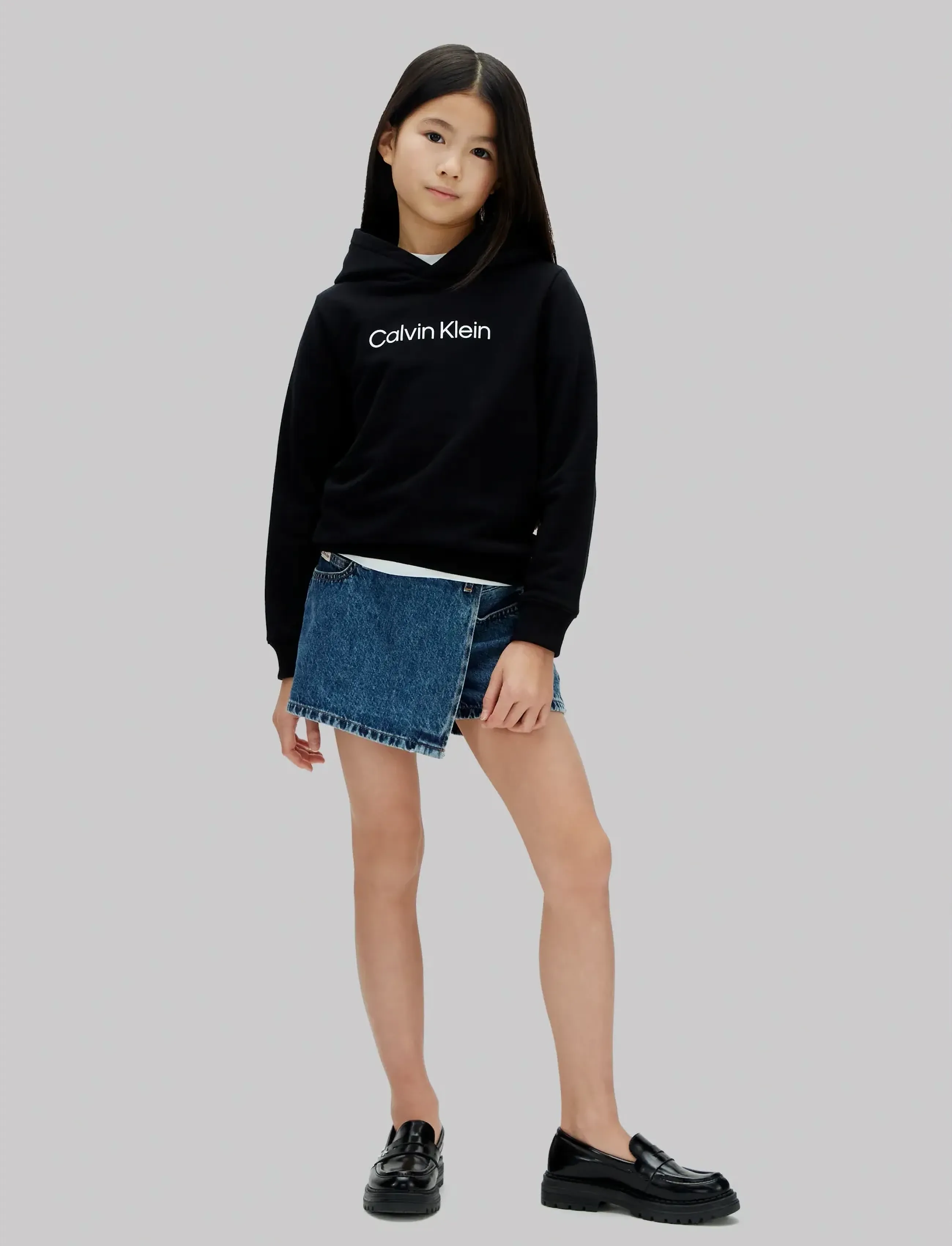 Calvin Klein - INST. LOGO REG. TERRY HOODIE - kapuzenpullover - black [csi] 25cw1000175ck - 2