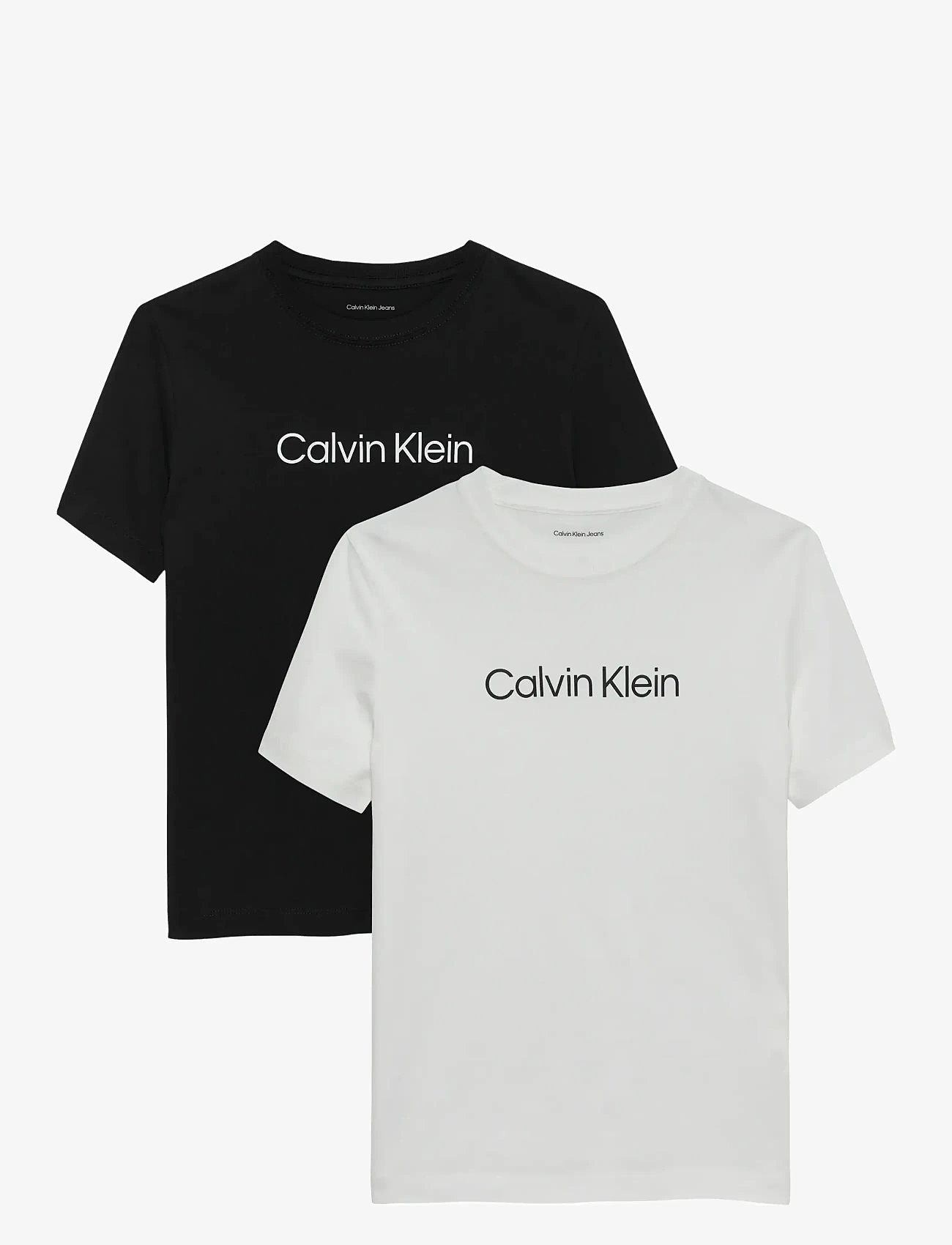 Calvin Klein - 2-PACK INST. LOGO SS T-SHIRT - kurzärmelige - brightwhite pvhblack - 0