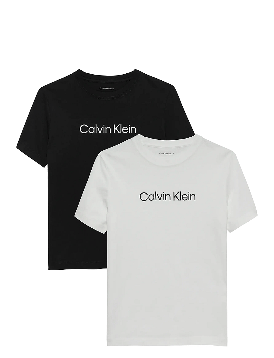 Calvin Klein - 2-PACK INST. LOGO SS T-SHIRT - kurzärmelige - brightwhite pvhblack - 1