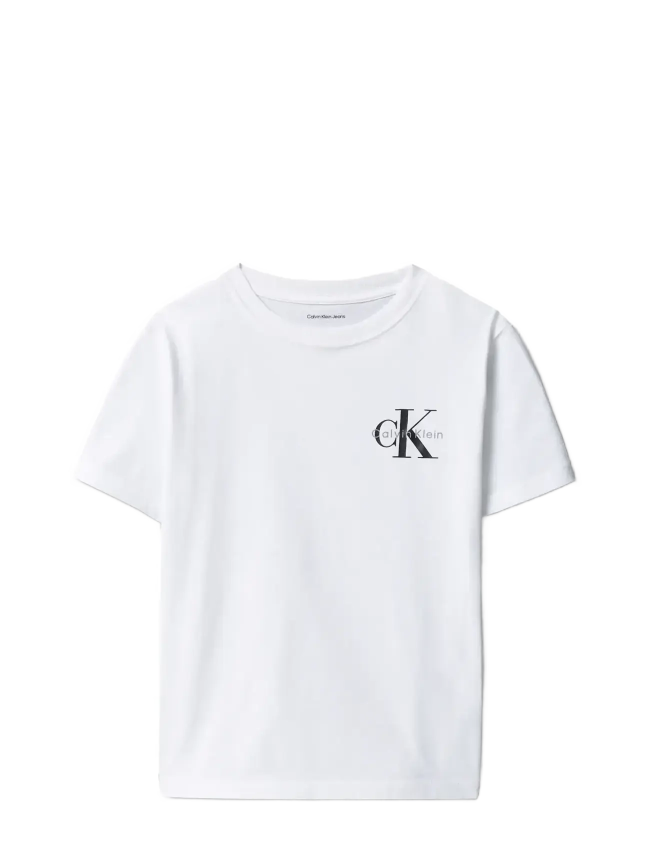 Calvin Klein SMALL CHEST MONOLOGO SS T-SHIRT - Shop efter størrelse - BRIGHT WHITE / white