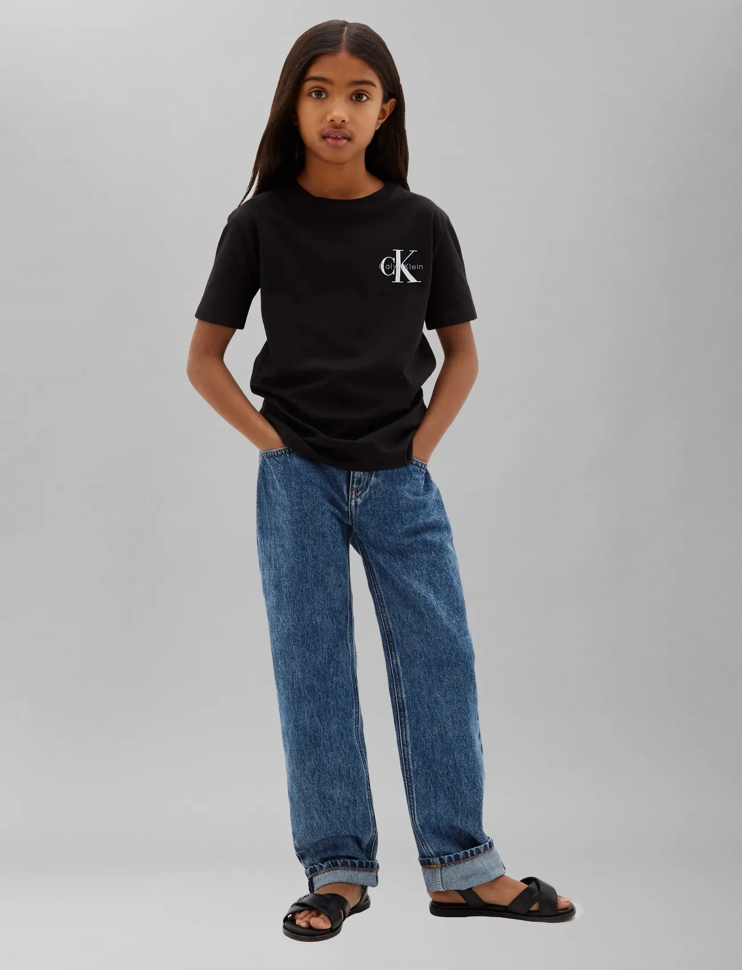 Calvin Klein - SMALL CHEST MONOLOGO SS T-SHIRT - kurzärmelige - pvh black - 4