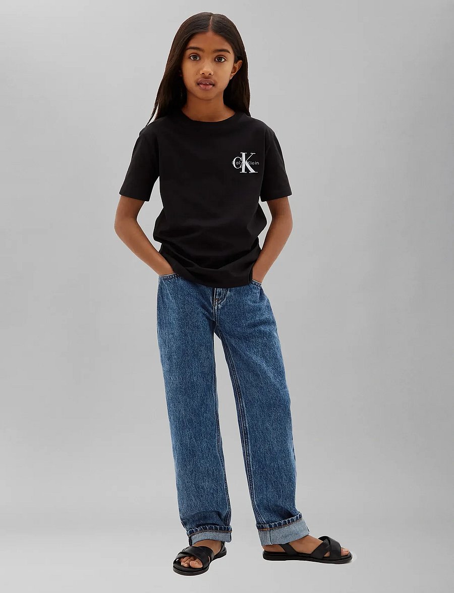 Calvin Klein - SMALL CHEST MONOLOGO SS T-SHIRT - kurzärmelige - pvh black - 4