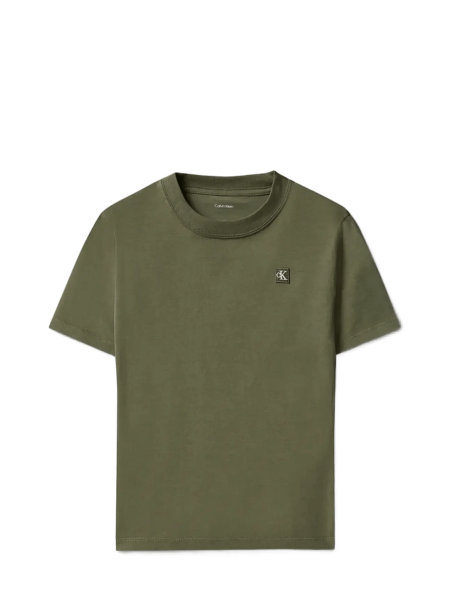 Calvin Klein - MINI BADGE REG T-SHIRT - kortærmede t-shirts - dusty olive - 1