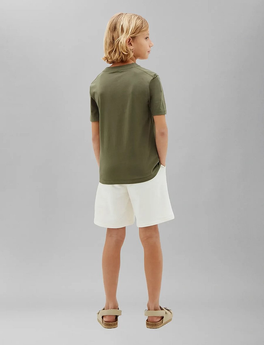 Calvin Klein - MINI BADGE REG T-SHIRT - kortærmede t-shirts - dusty olive - 2
