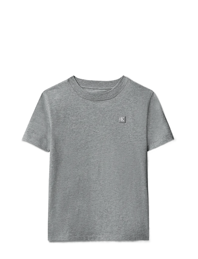 Calvin Klein - MINI BADGE REG T-SHIRT - korte mouwen - medium grey heather - 1