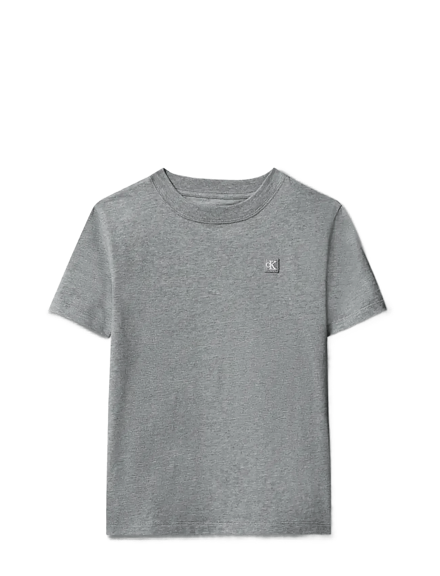 Calvin Klein - MINI BADGE REG T-SHIRT - t-krekli ar īsām piedurknēm - medium grey heather - 1