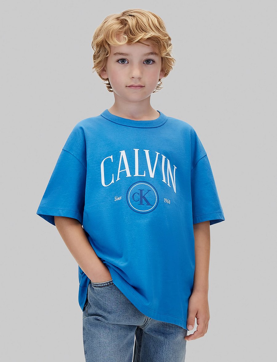 Calvin Klein - CALIVIN CK CIRCLE SS T-SHIRT - lühikeste varrukatega t-särgid - vallarta blue - 3