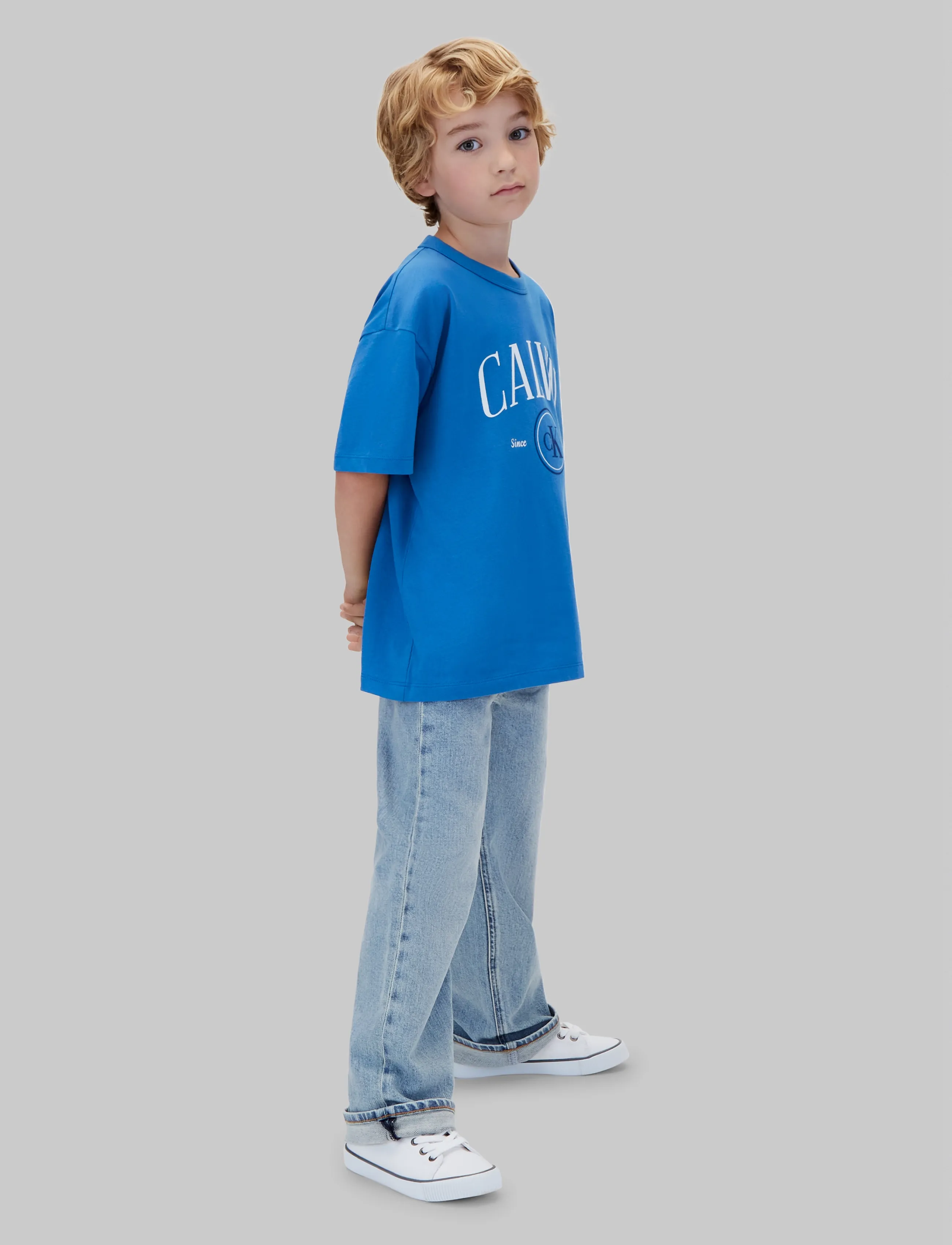 Calvin Klein - CALIVIN CK CIRCLE SS T-SHIRT - vallarta blue - 5