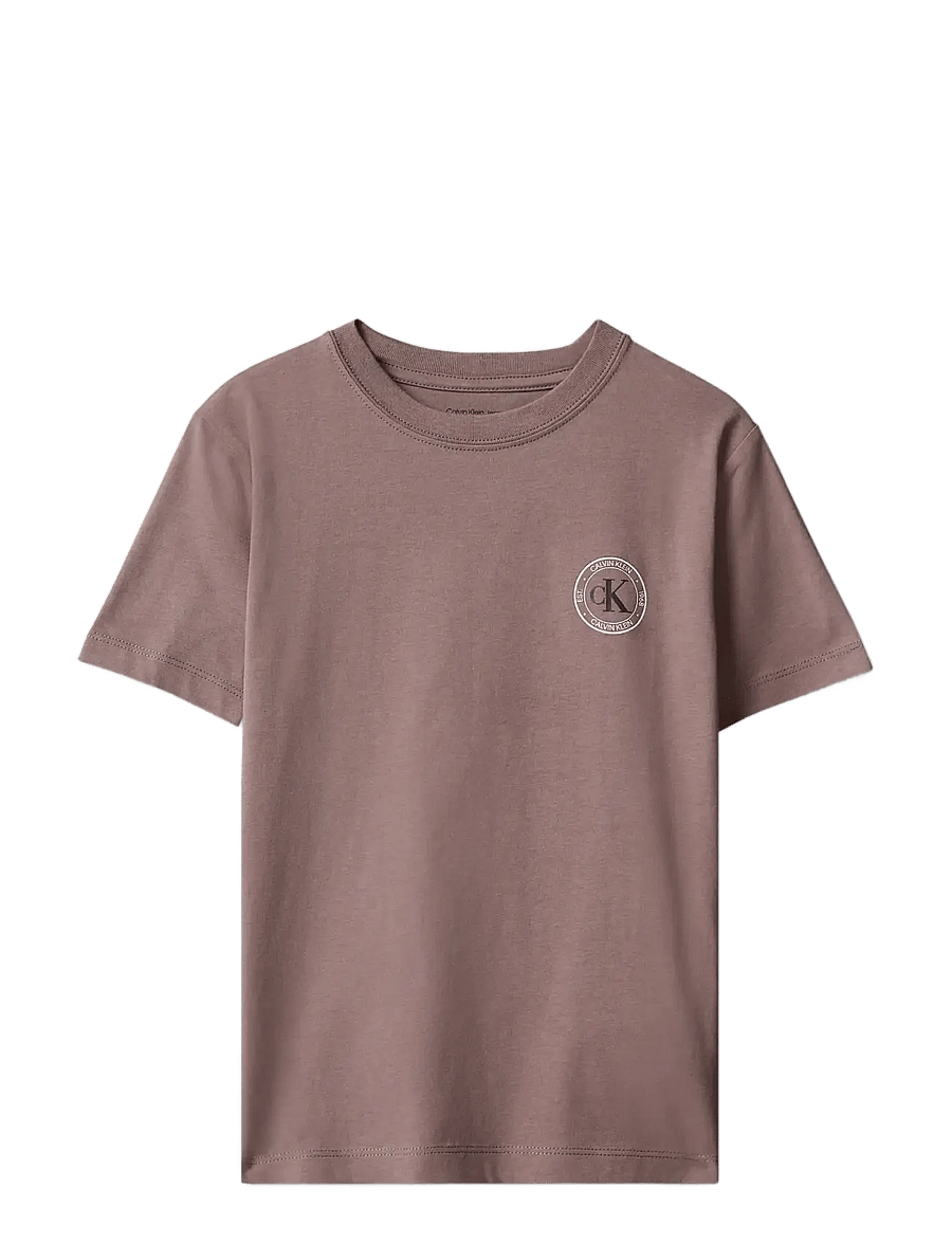 Calvin Klein - CK SMALL CHEST CIRCLE SS T-SHIRT - kortärmade t-shirts - iron - 1