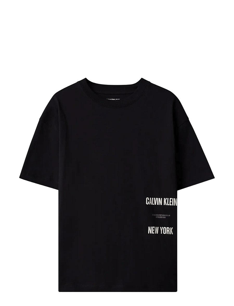 Calvin Klein - INTEREST PLACEMENT AW SS T-SHIRT - kurzärmelige - pvh black - 1