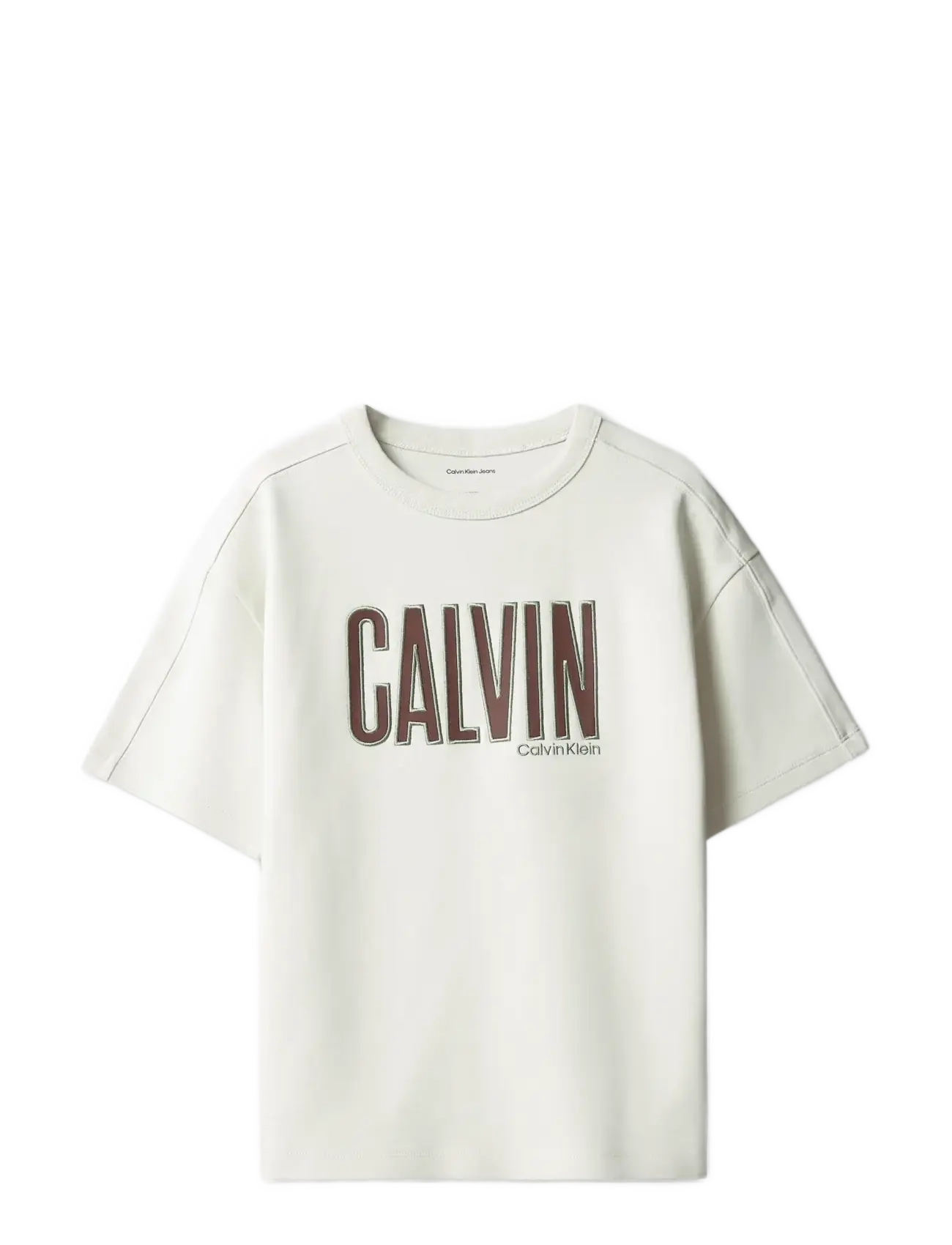 Calvin Klein - CALVIN APPLIQUE SS T-SHIRT - turtledove - 1