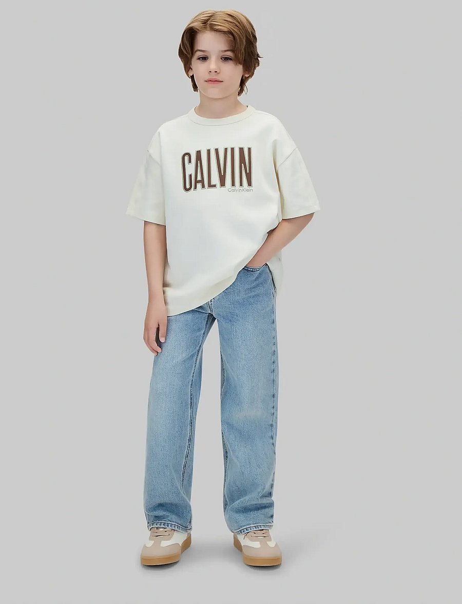 Calvin Klein - CALVIN APPLIQUE SS T-SHIRT - kortärmade t-shirts - turtledove - 5