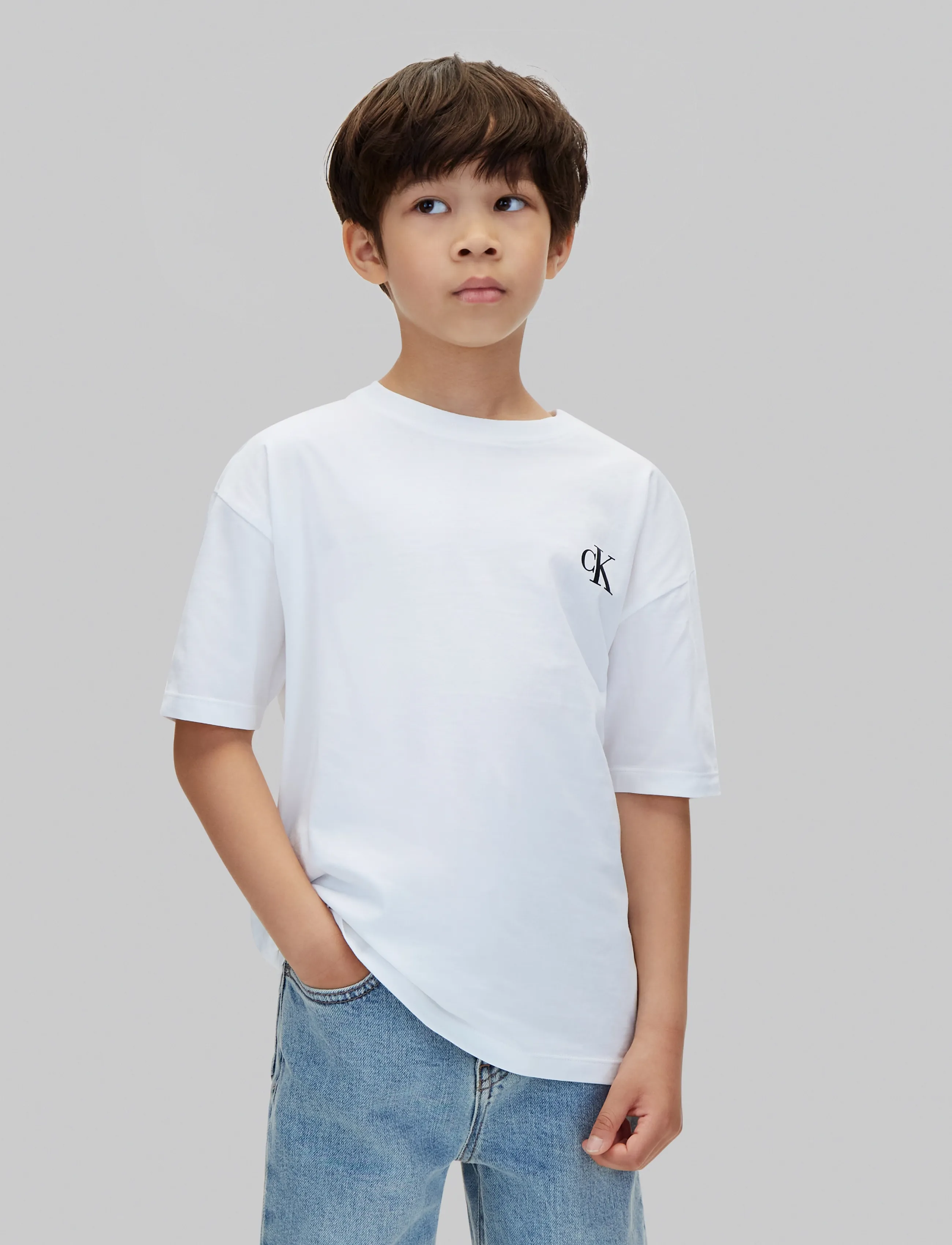 Calvin Klein - RLXD BACK PHOTO PRINT SS T-SHIRT - bright white - 2