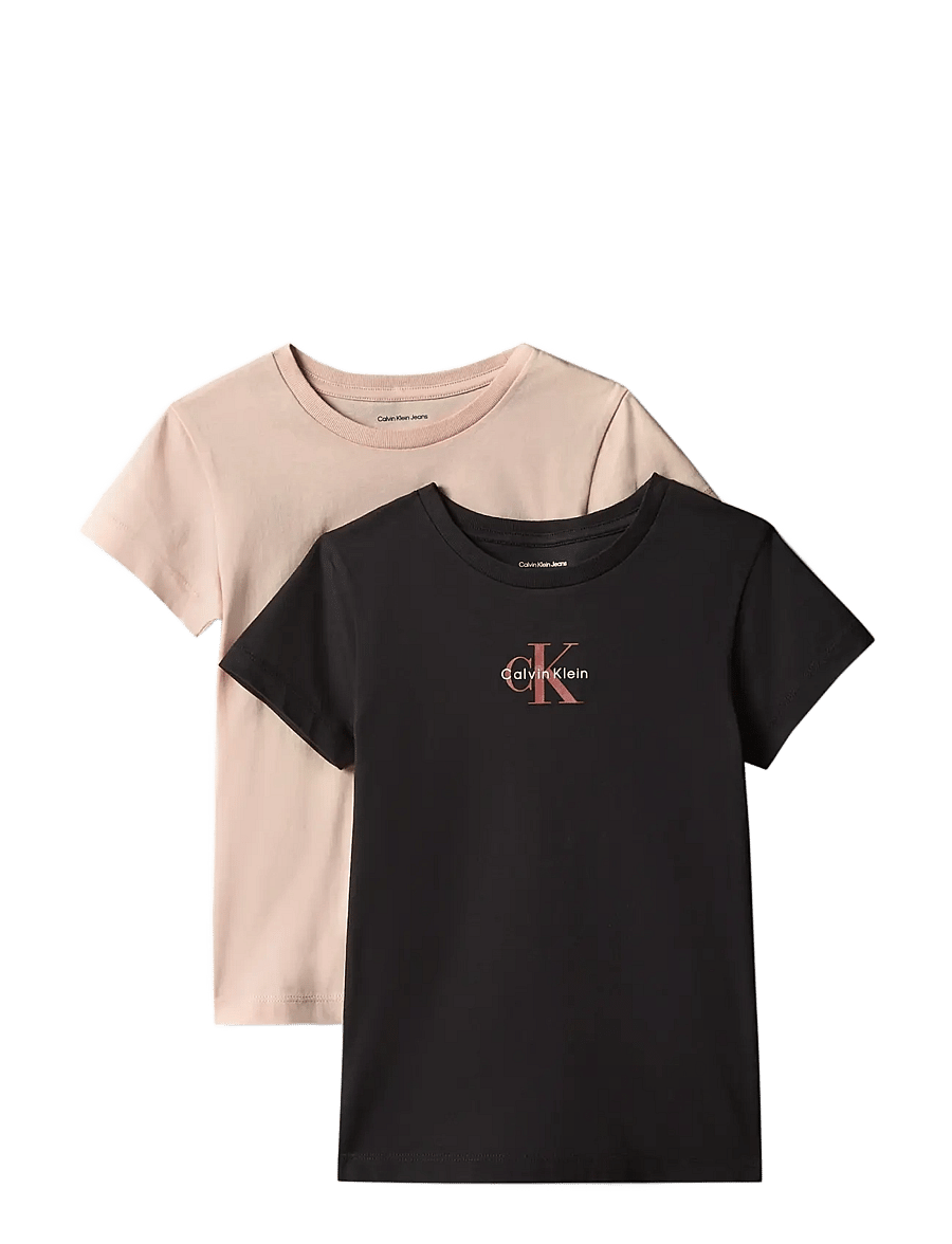 Calvin Klein - 2PK CK SLIM SS T-SHIRT - kortärmade t-shirts - black spanish villa - 1