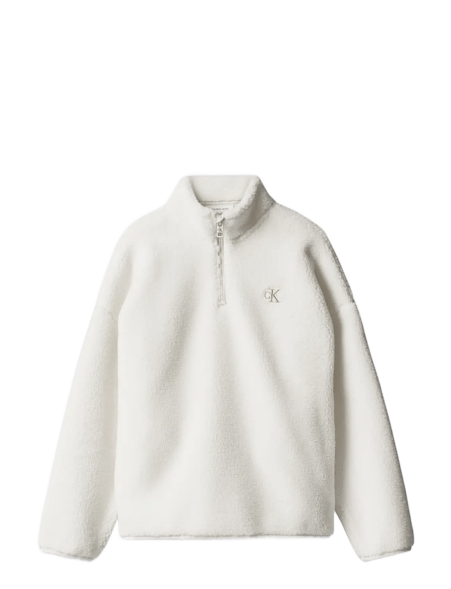 Calvin Klein - SHERPA HALF ZIP - sweatshirts - turtledove - 1