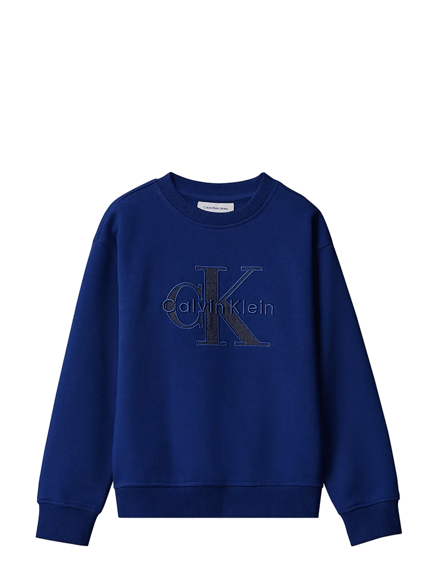 Calvin Klein - SEASONAL MONOLOGO CN SWEATSHIRT - dressipluusid - estate blue - 1