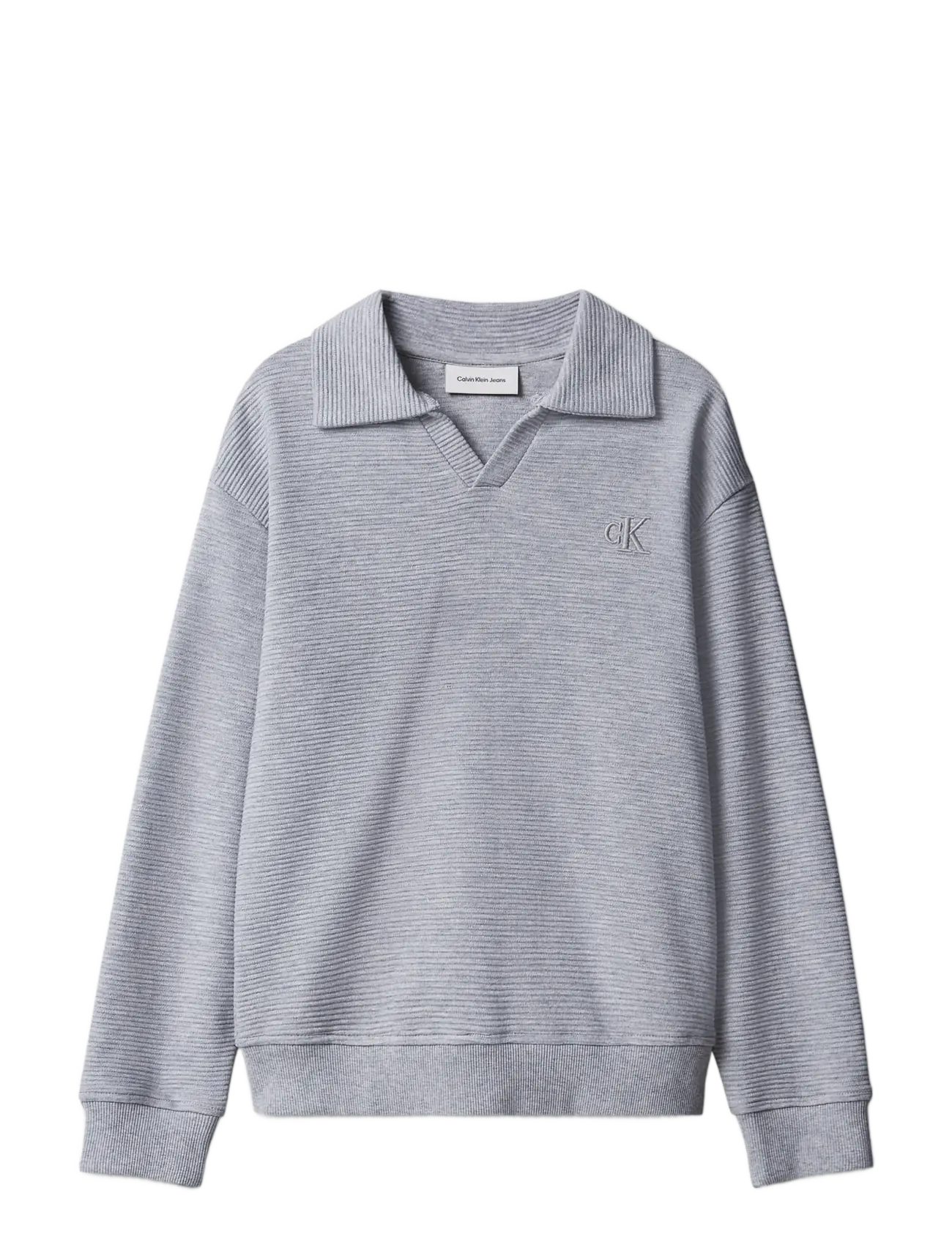 Calvin Klein CK OTTOMAN RUGBY SWEATSHIRT - Teens 140-176 - MEDIUM GREY HEATHER / grey