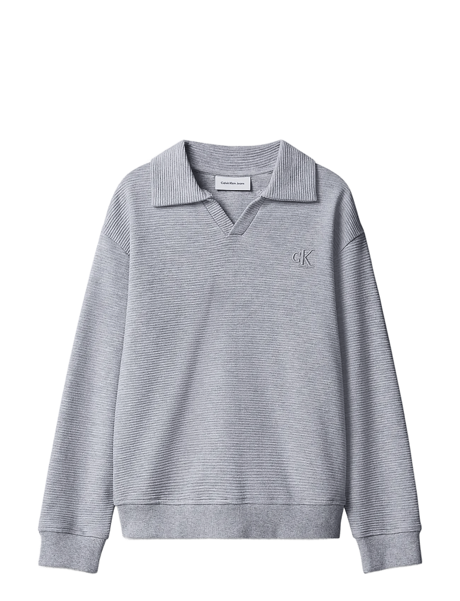 Calvin Klein - CK OTTOMAN RUGBY SWEATSHIRT - sweatshirts - medium grey heather - 1